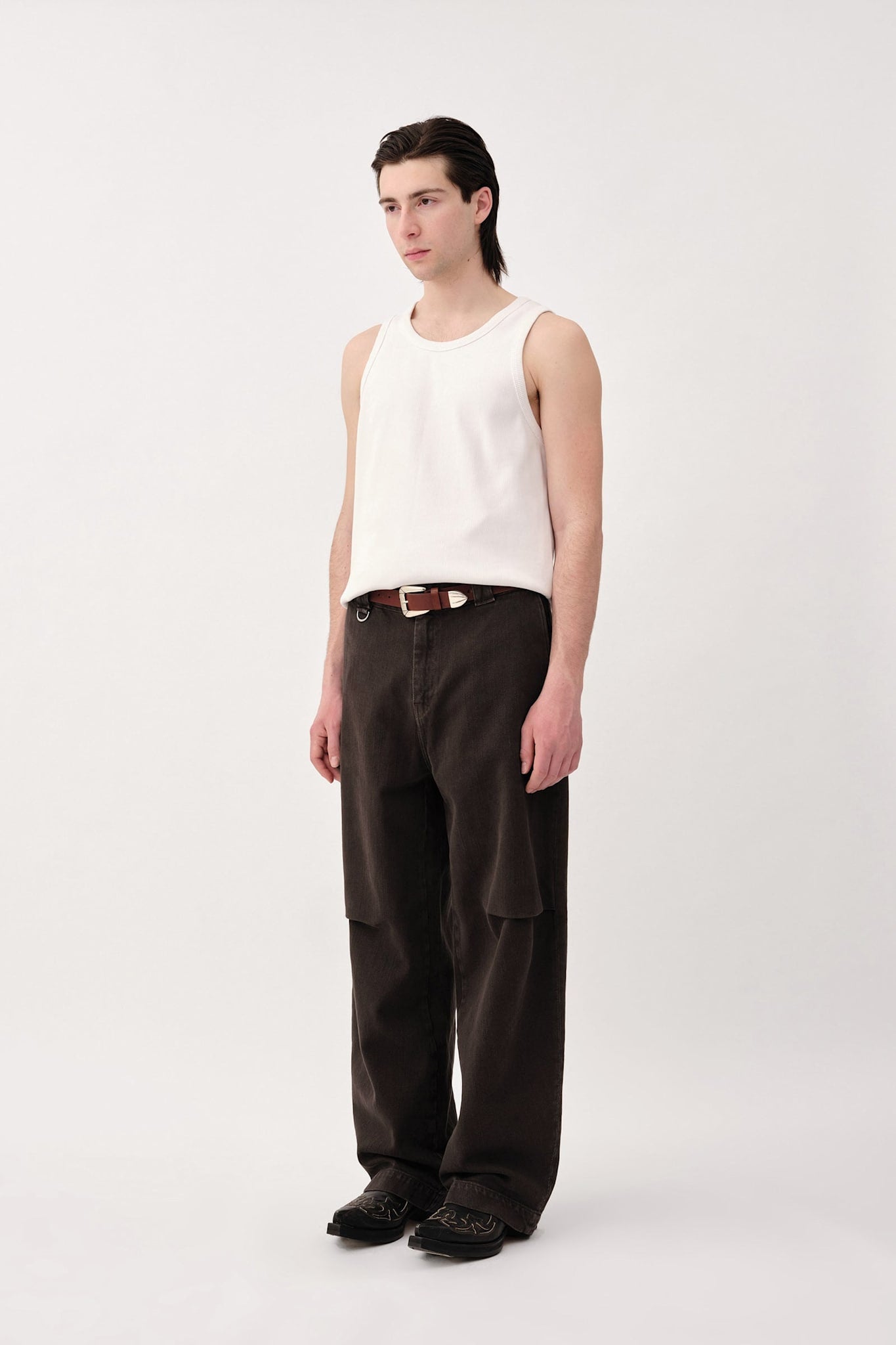 Won Hundred Men Conrad Overdye Trousers Black Olive