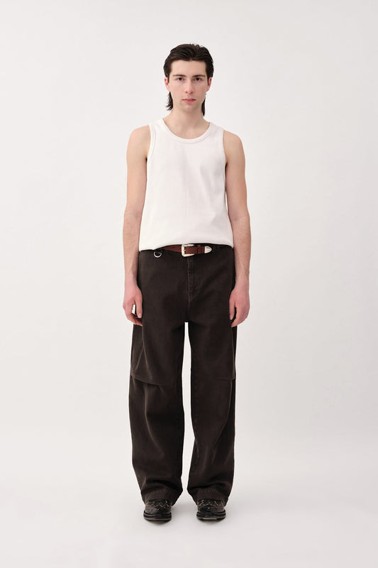 Won Hundred Men Conrad Overdye Trousers Black Olive