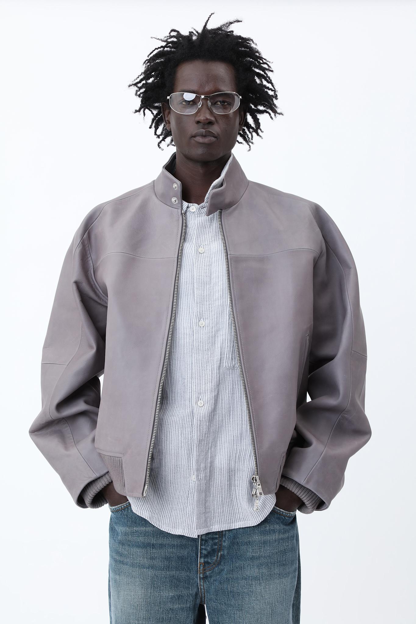David Bomber Leather Jacket