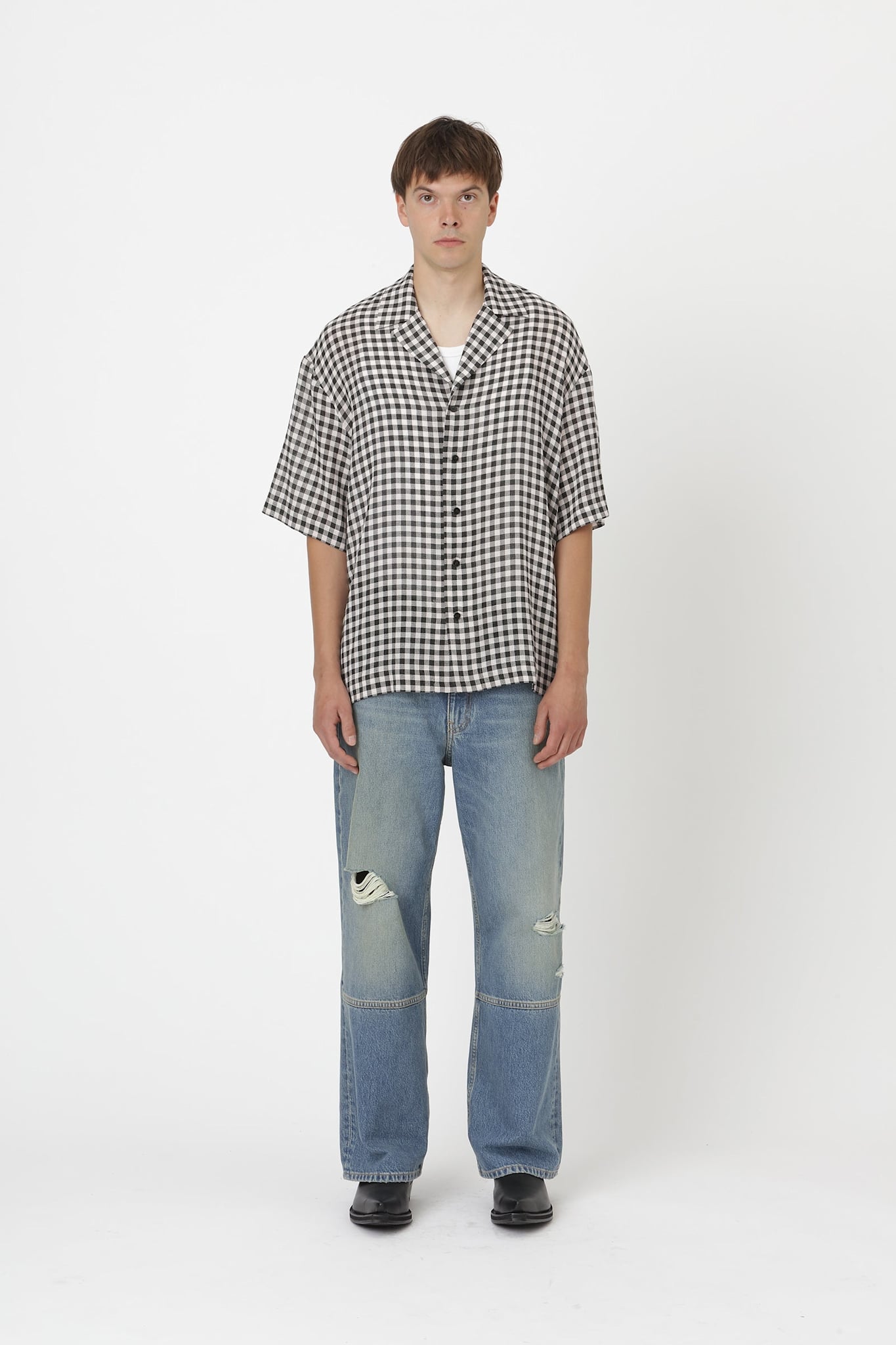 Won Hundred Men Desmond Check Shirt Rose Check