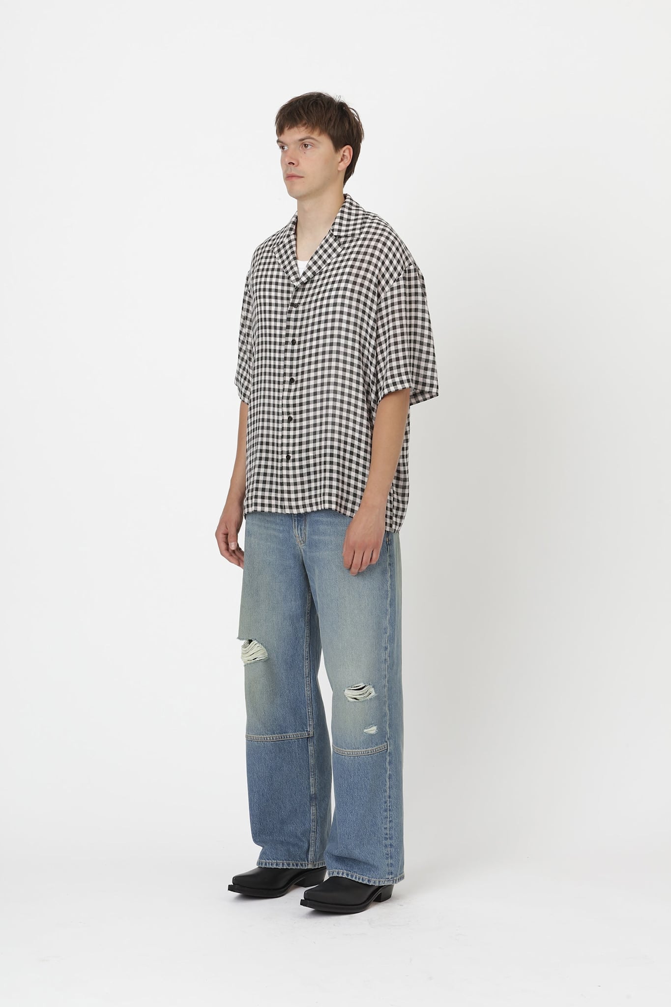 Won Hundred Men Desmond Check Shirt Rose Check