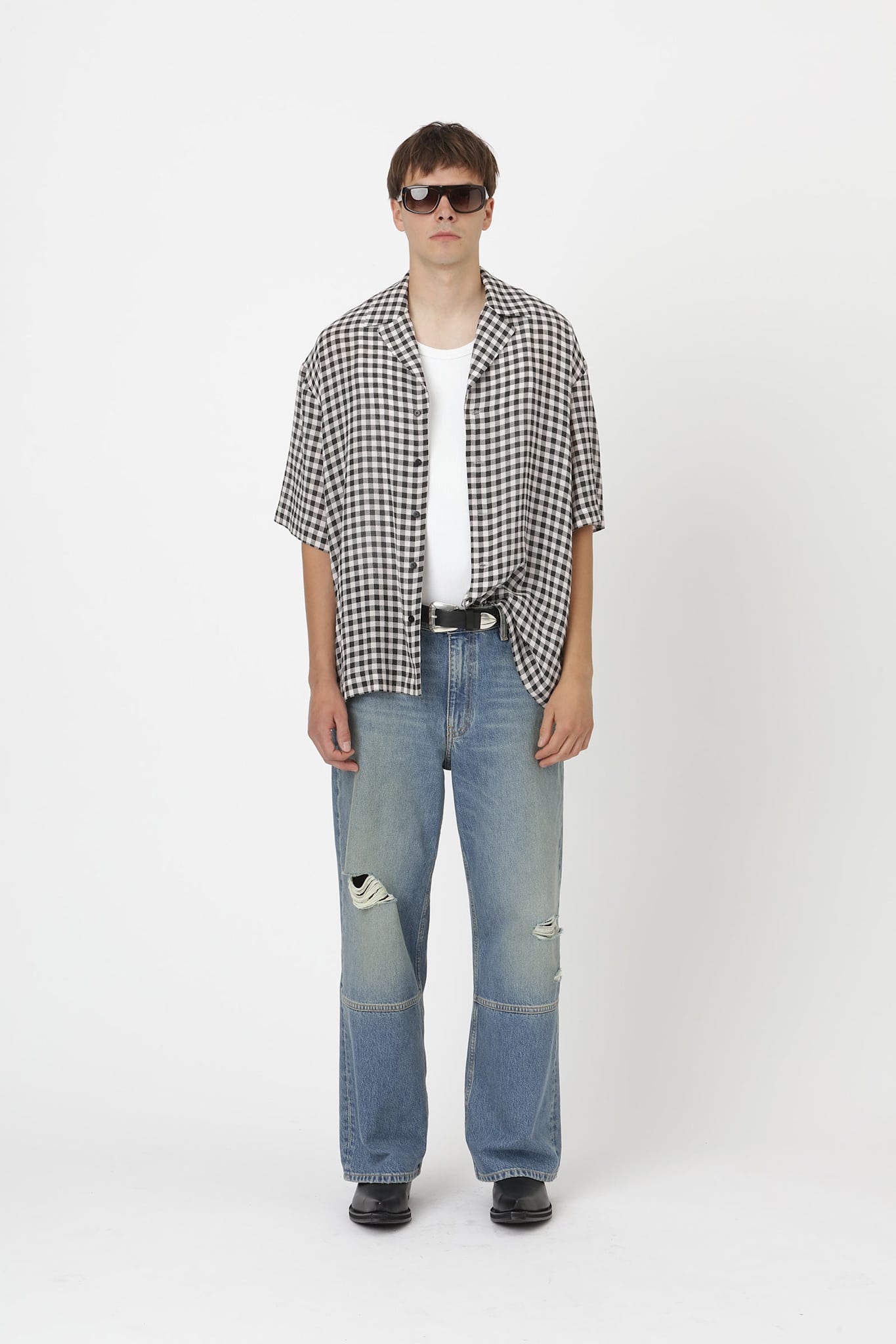 Won Hundred Men Desmond Check Shirt Rose Check