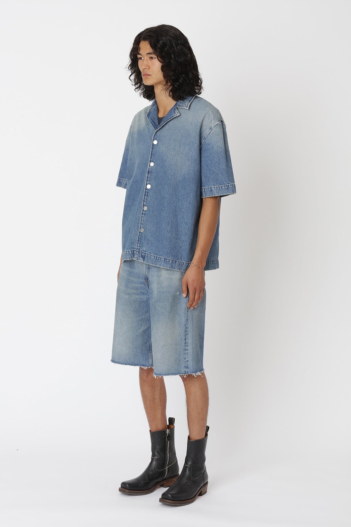 Won Hundred Men Desmond Denim Shirt Denim 80s Light Blue