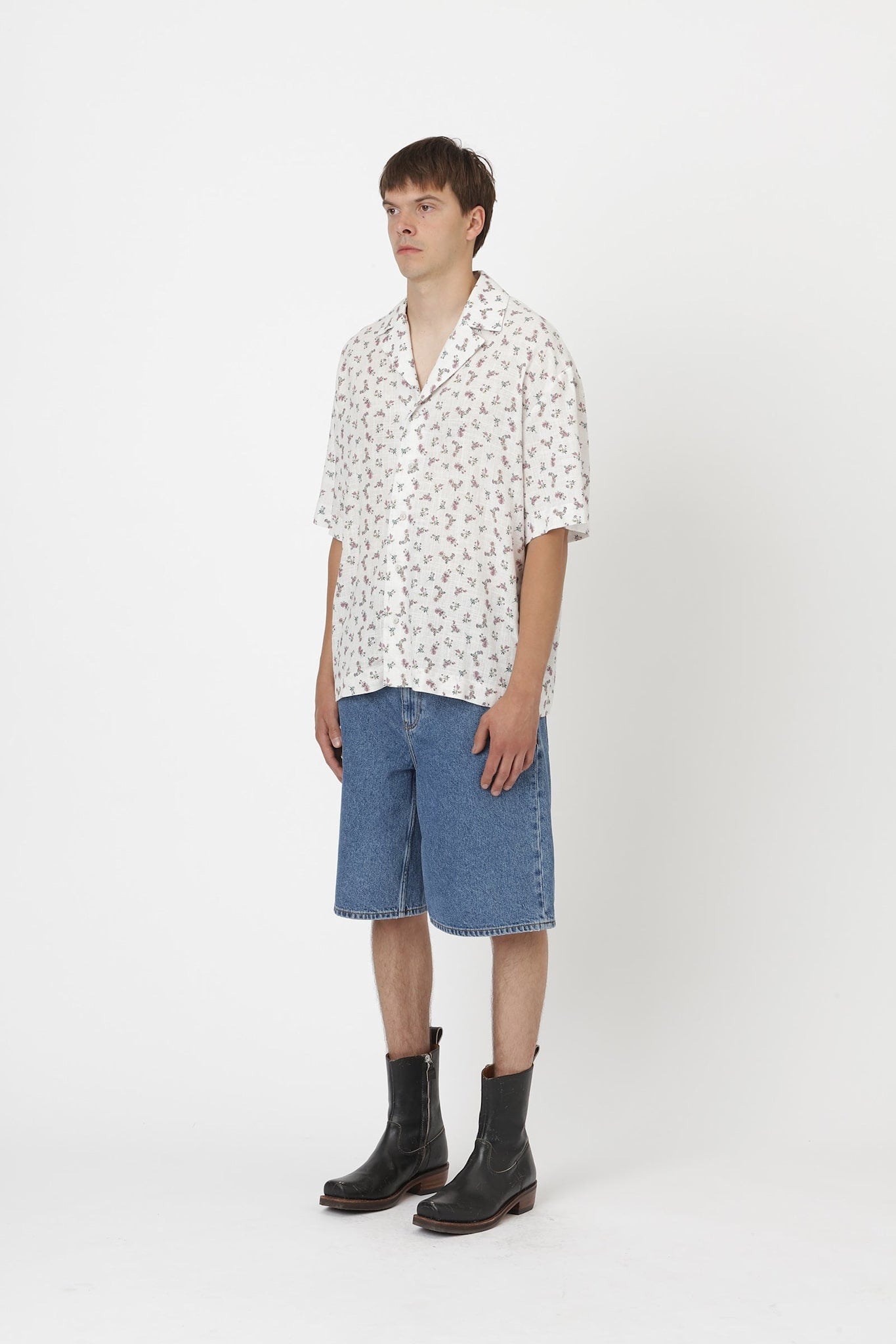 Won Hundred Men Desmond Flower Shirt White Flower