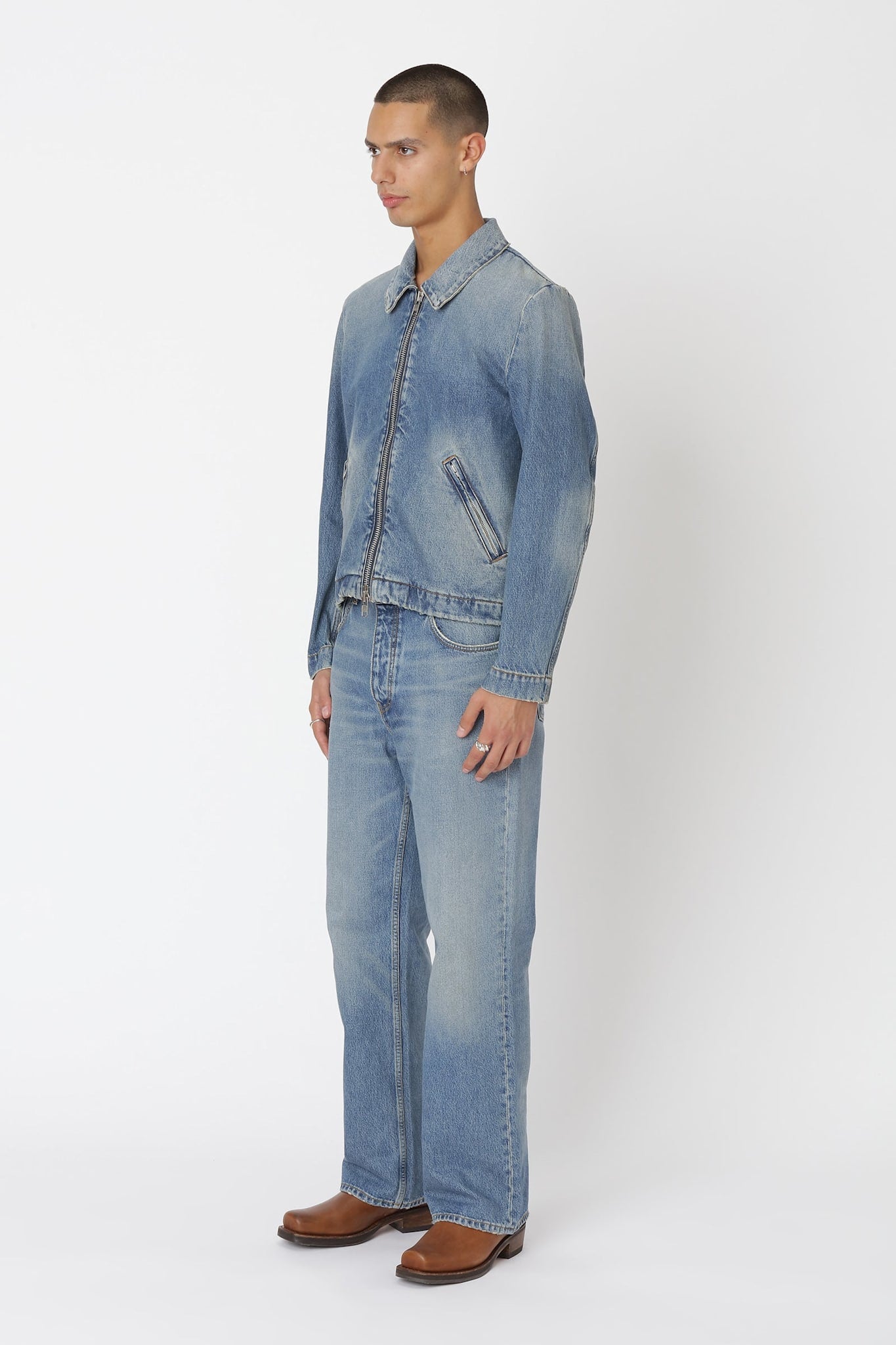 Won Hundred Men Dutton 80s Light Blue Jacket Denim 80s Light Blue