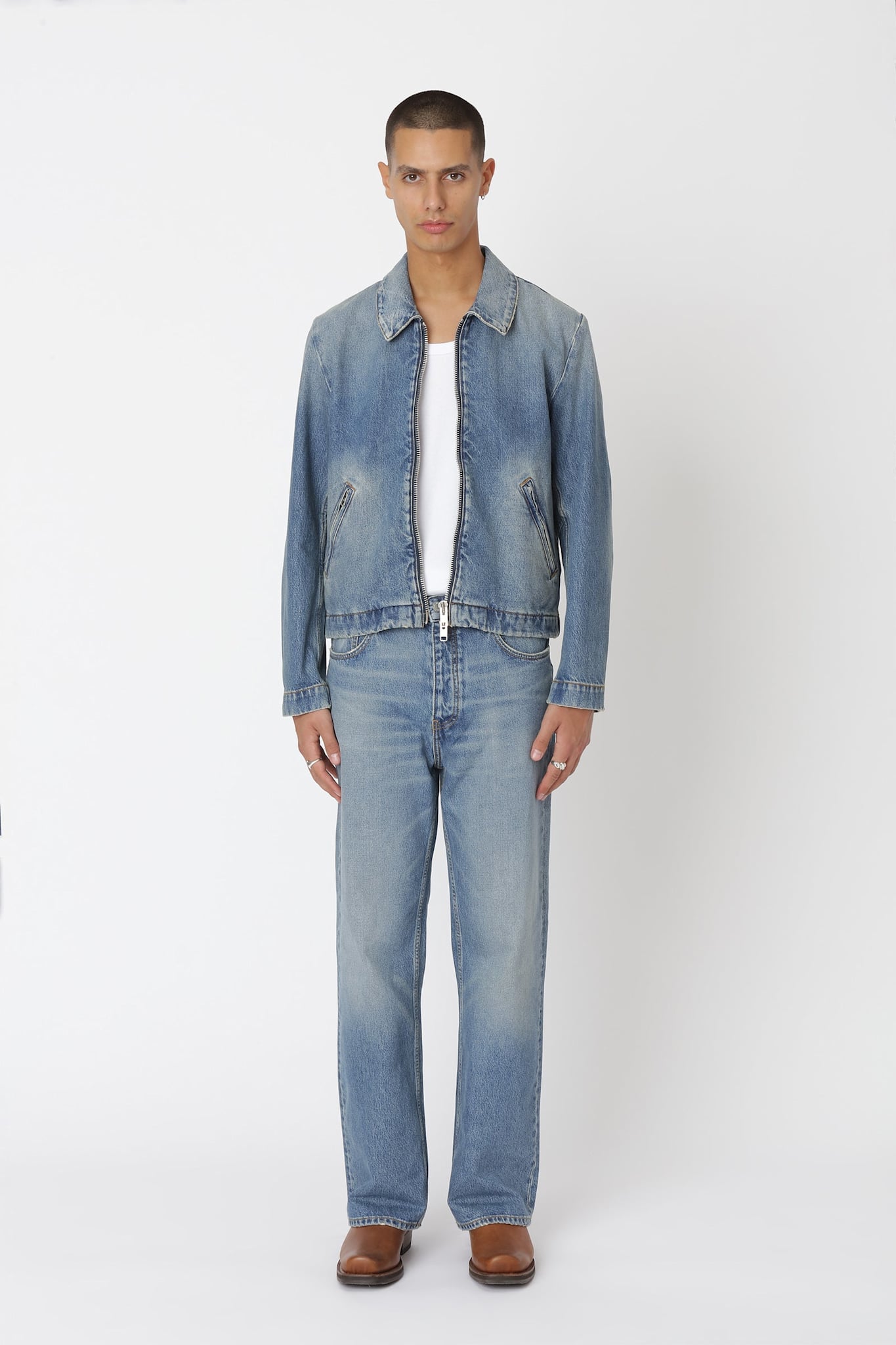 Won Hundred Men Dutton 80s Light Blue Jacket Denim 80s Light Blue