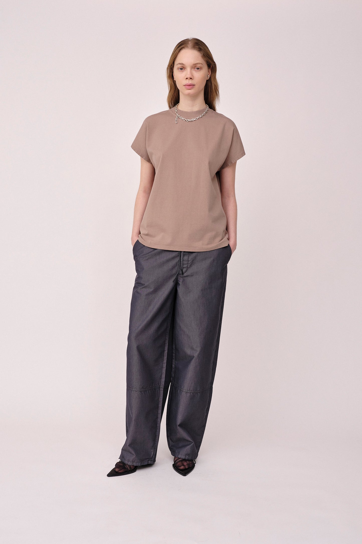 Won Hundred Women Emerson T-shirt Taupe Gray