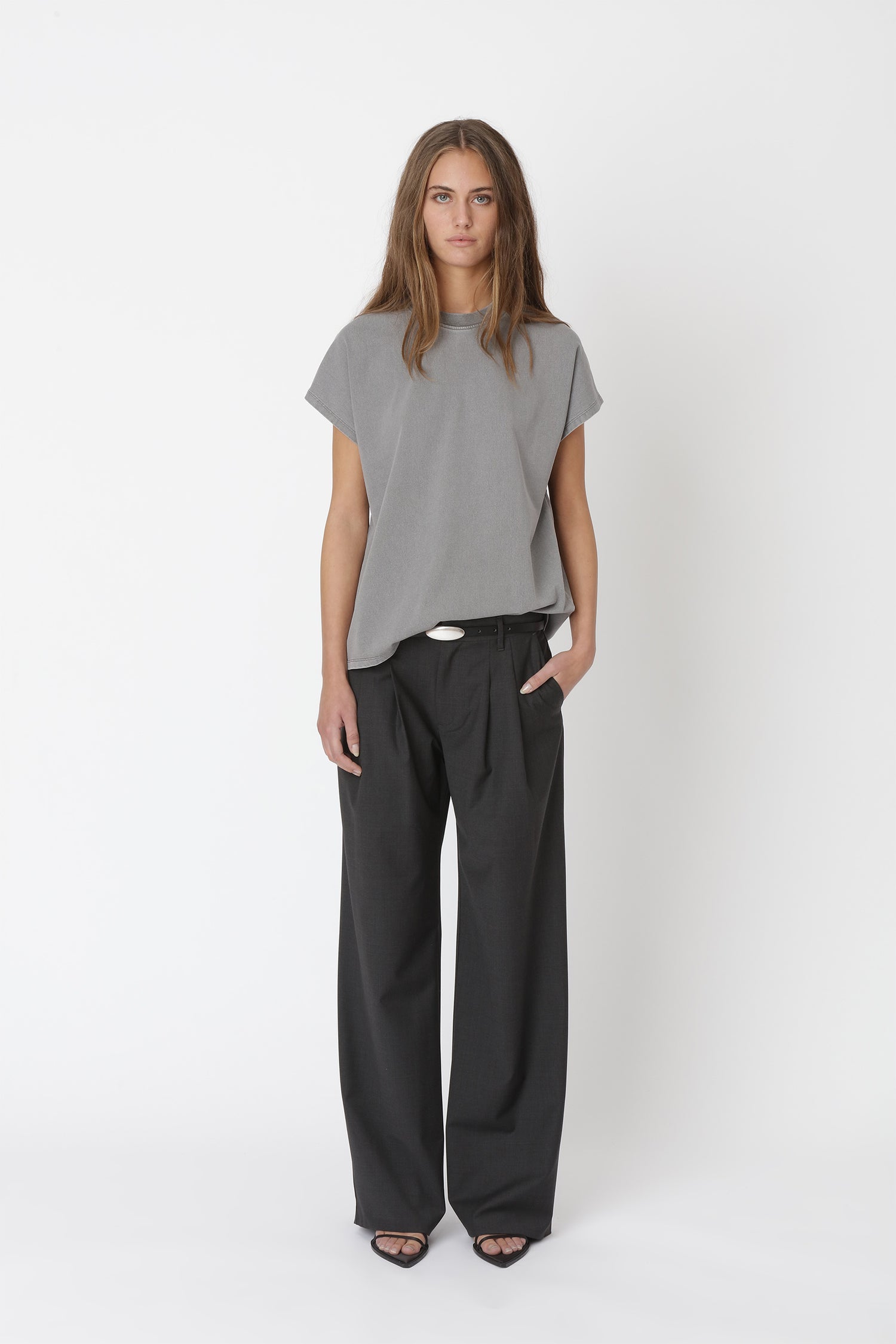 Won Hundred Women Emerson T-shirt Washed Steel Grey