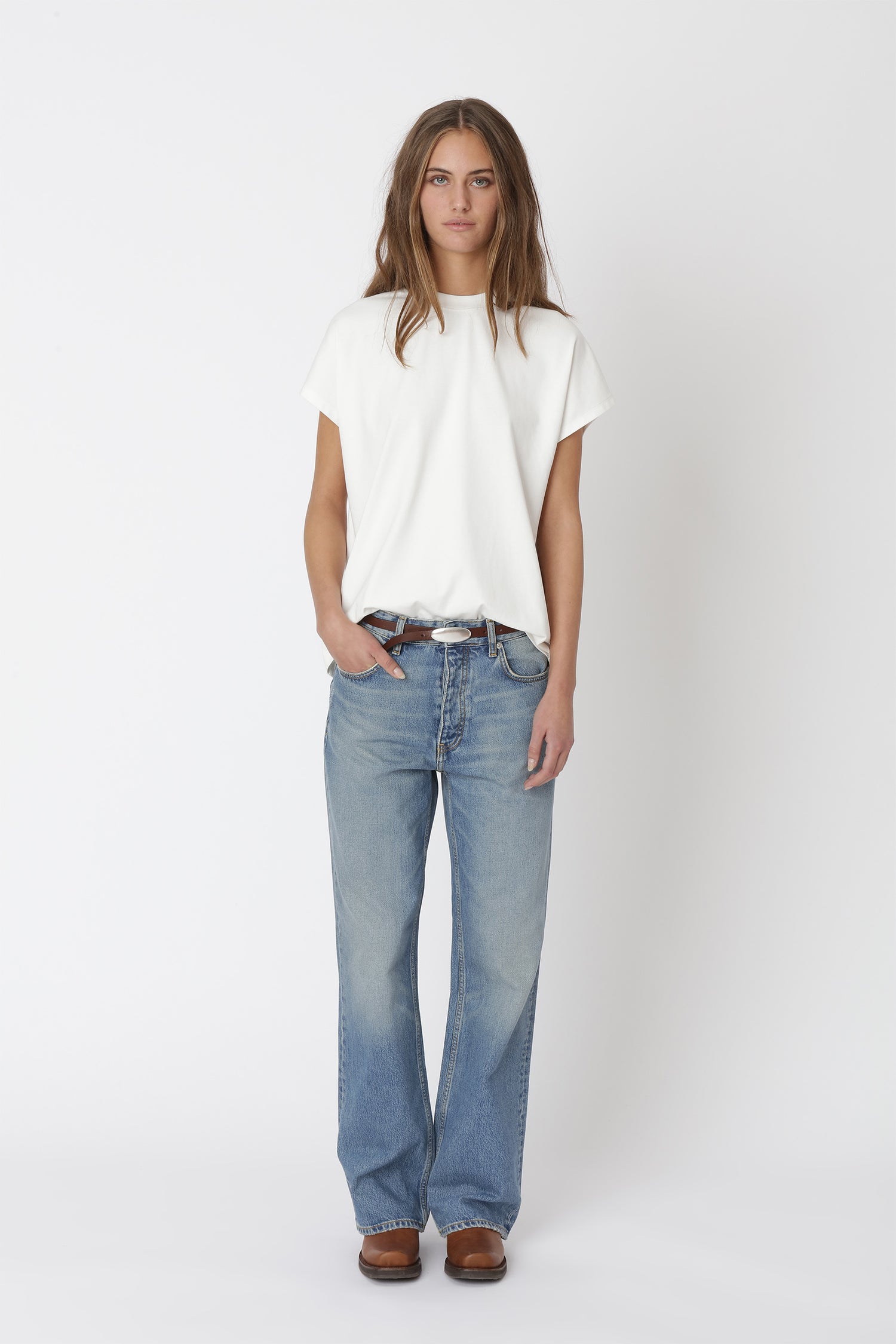 Won Hundred Women Emerson T-shirt Washed White