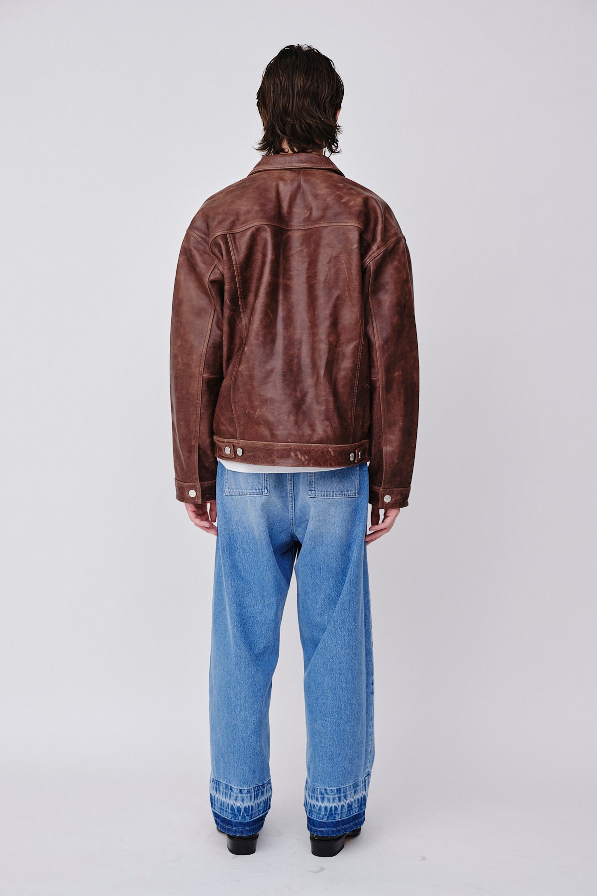 Won Hundred Men Ezra Leather Garment Friar Brown