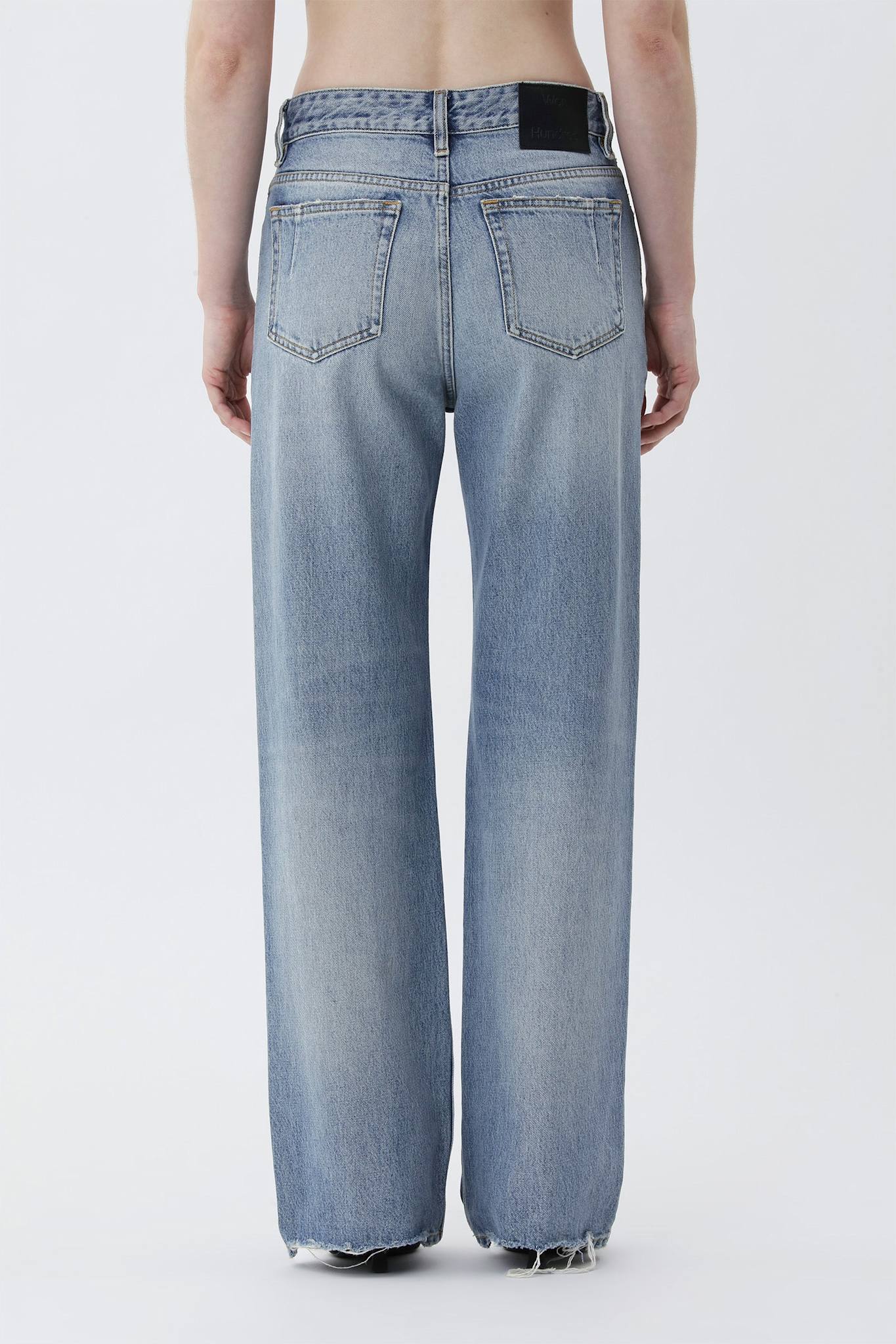 Won Hundred Unisex Genoa Broken Medium Blue 5-Pockets Broken Medium Blue