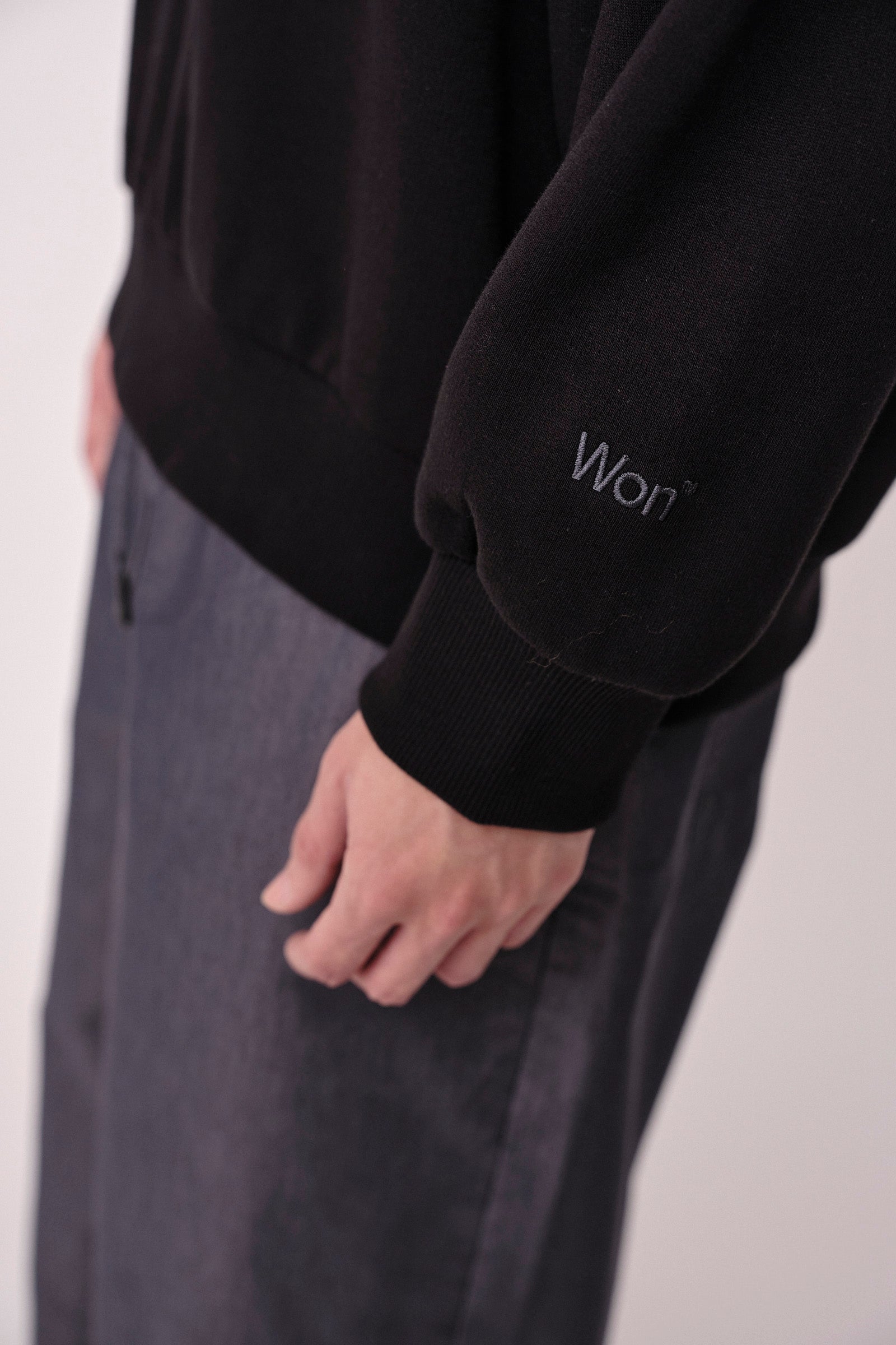 Won Hundred Men Jamir Hood Sweatshirt Washed Black