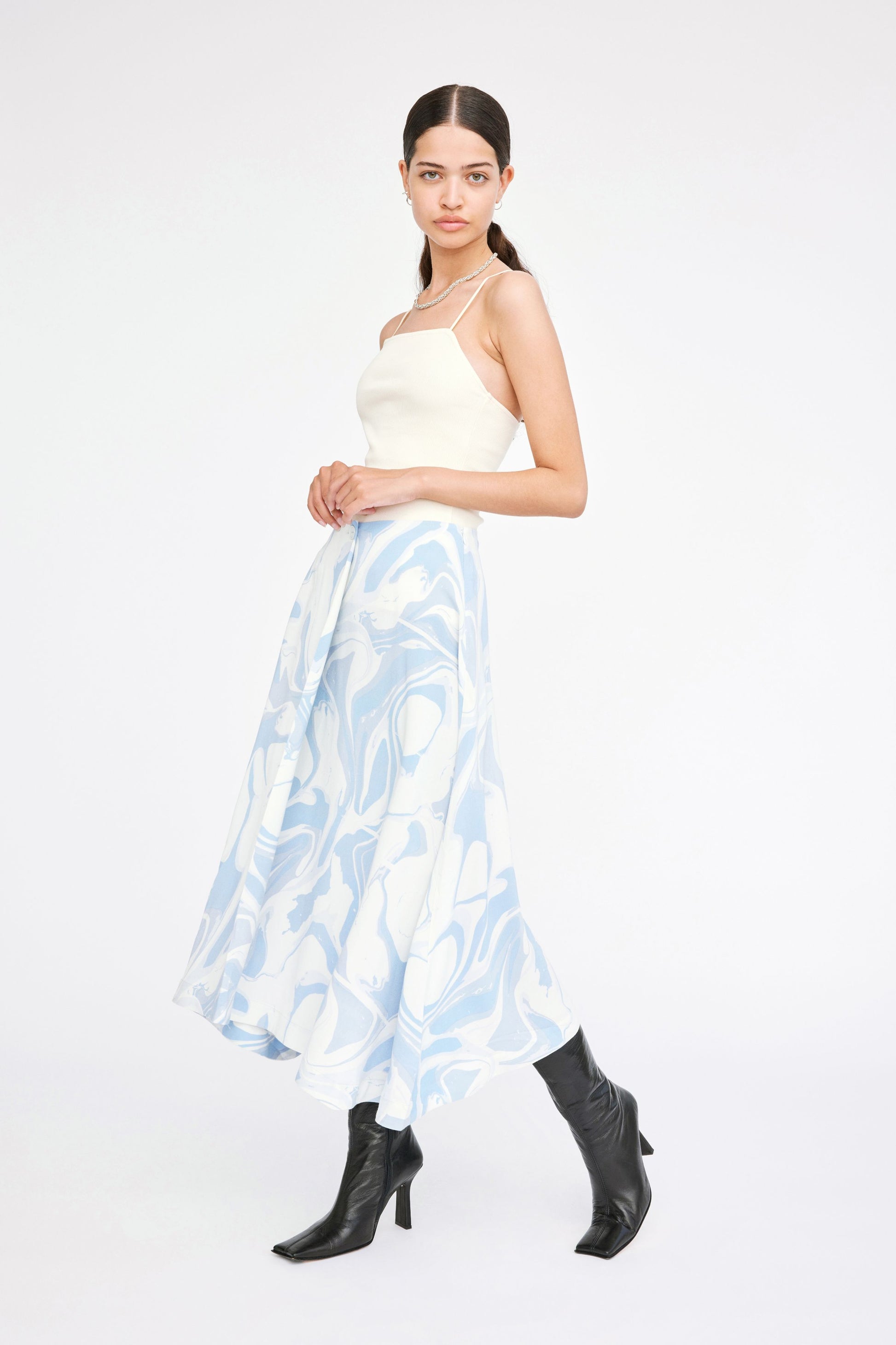 Won Hundred Women Joyce Skirt Skirt Marble Print