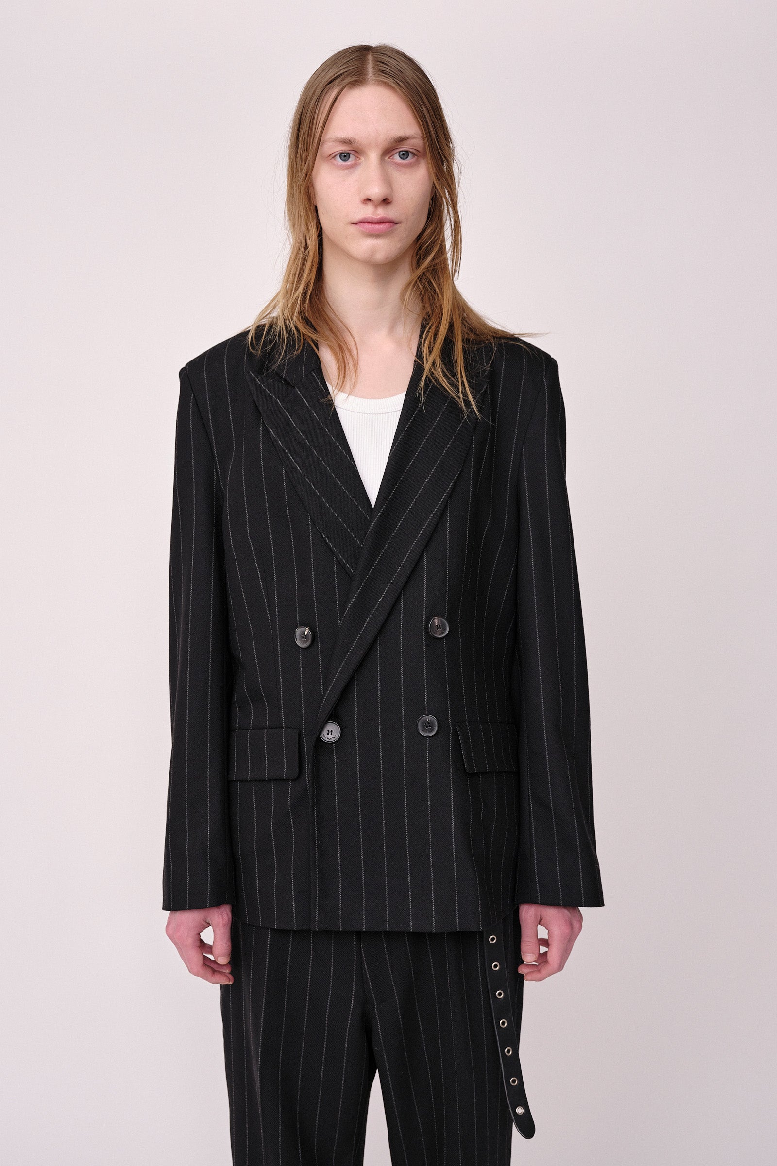 Won Hundred Men Kaison Pin Stripe Blazer Pin Stripe