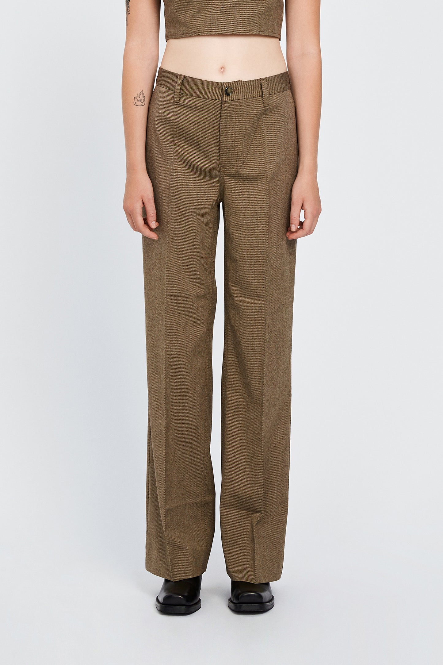 Won Hundred Women Kelis Trousers Trousers Brown Melange