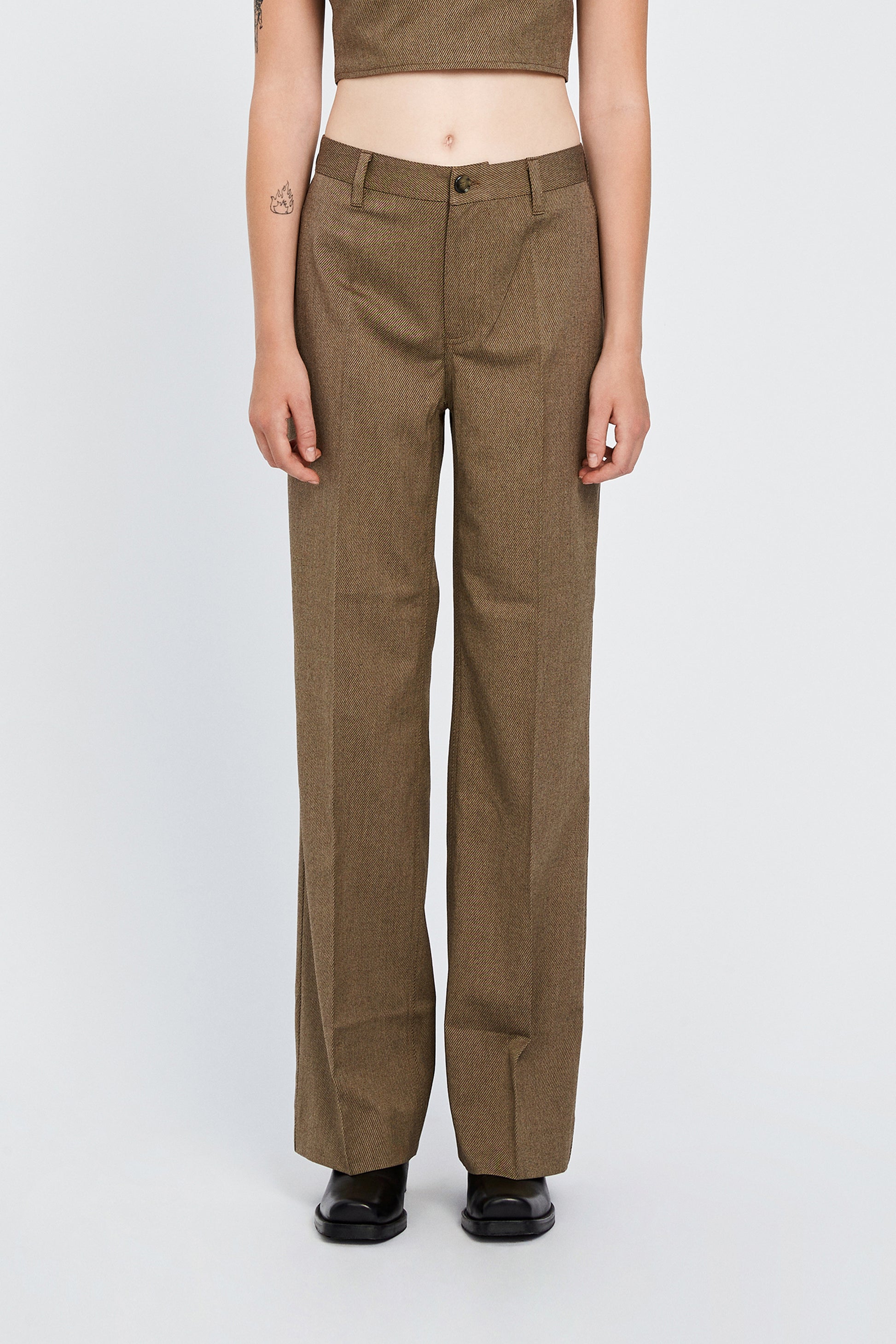 Won Hundred Women Kelis Trousers Trousers Brown Melange