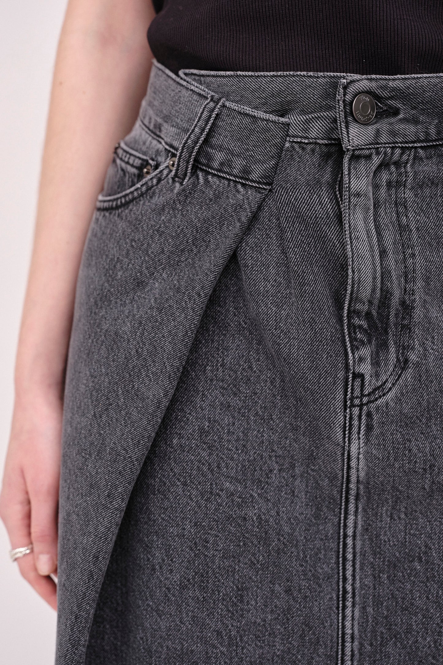 Won Hundred Women Kelly Skirt Denim Dark Grey