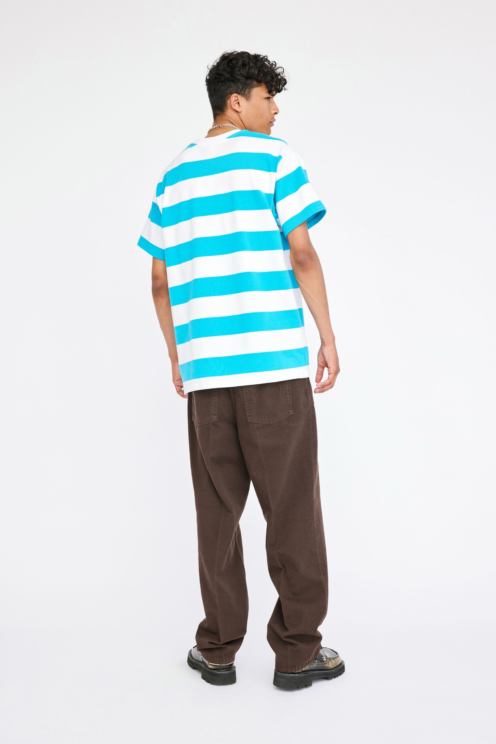 Won Hundred Men Kim Stripe T-shirt T-shirt Scuba Stripe