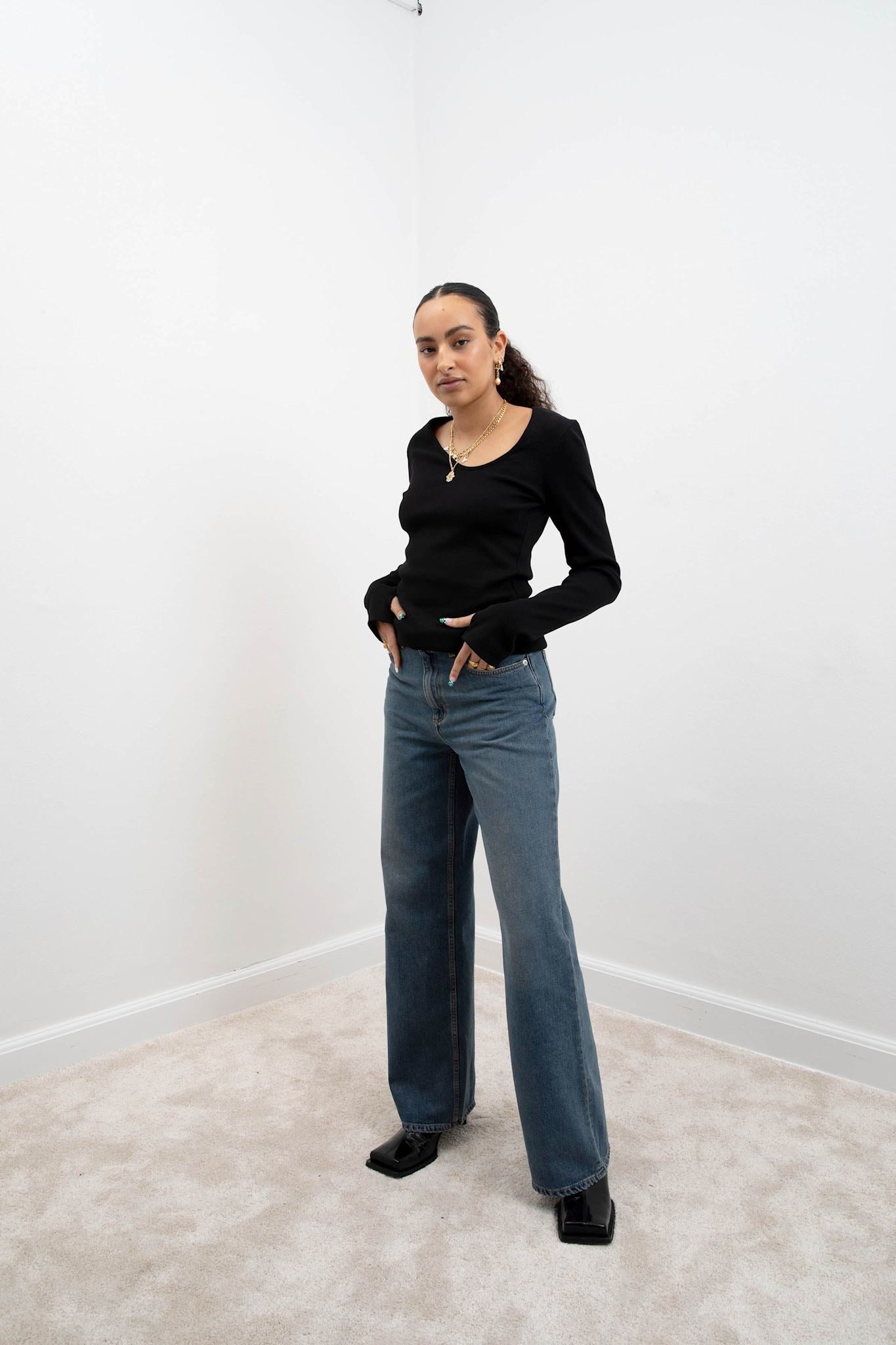 Won Hundred Women Kiri 5-Pockets Original Blue Six