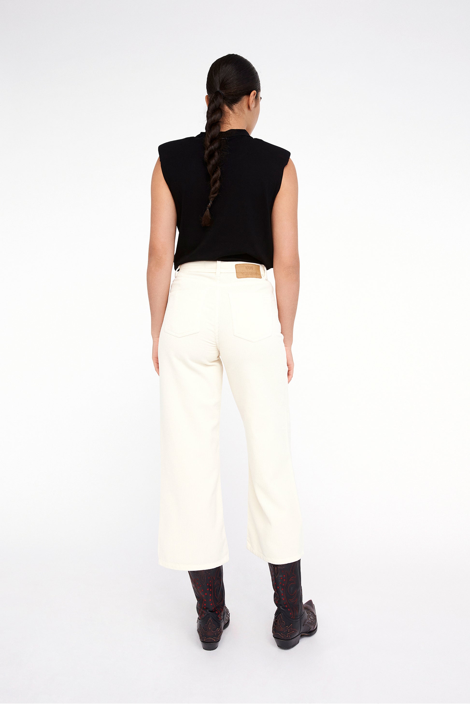 Won Hundred Women Kiri Flair Trousers Cannoli Cream