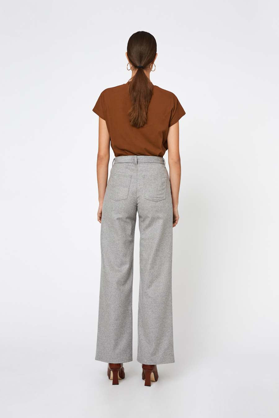 Won Hundred Women Kiri Long Trousers Grey Melange