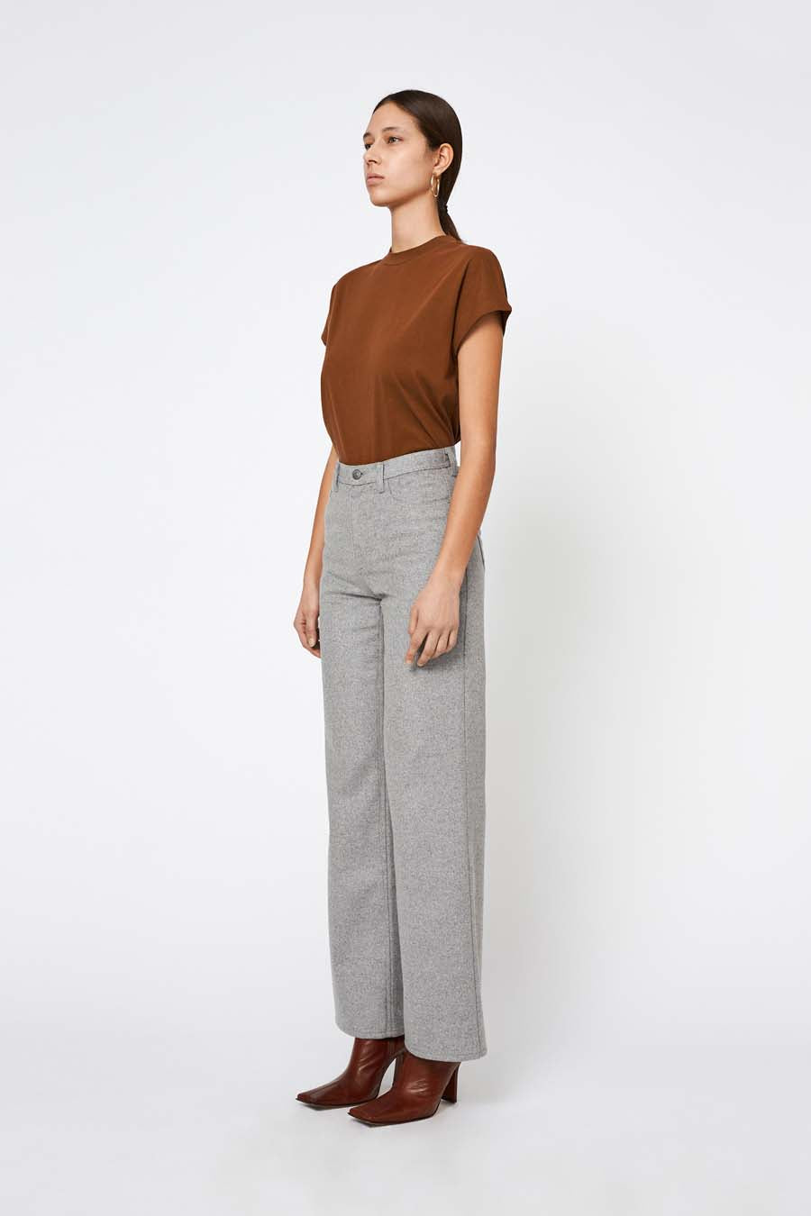 Won Hundred Women Kiri Long Trousers Grey Melange