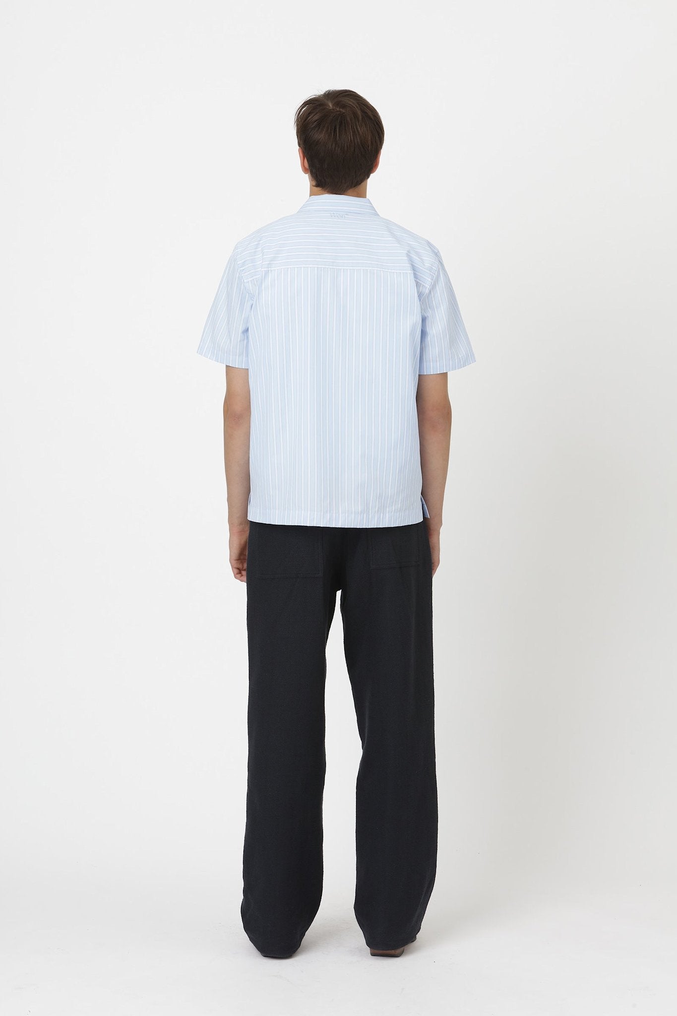 Won Hundred Men Kirk Stripe Shirt Blue Stripe