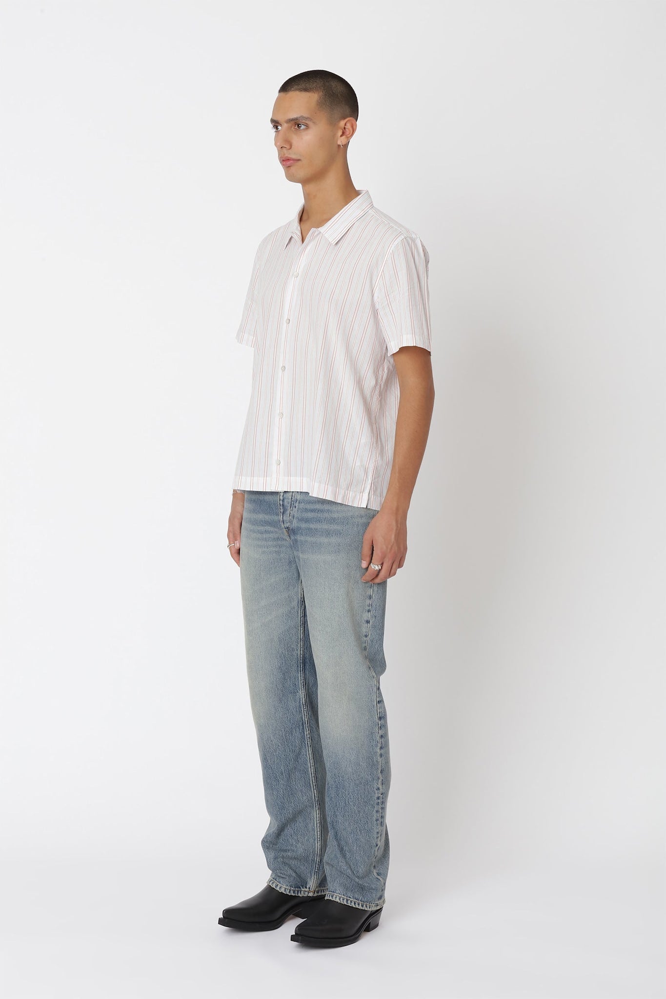 Won Hundred Men Kirk Stripe Shirt Shirt Red Stripe