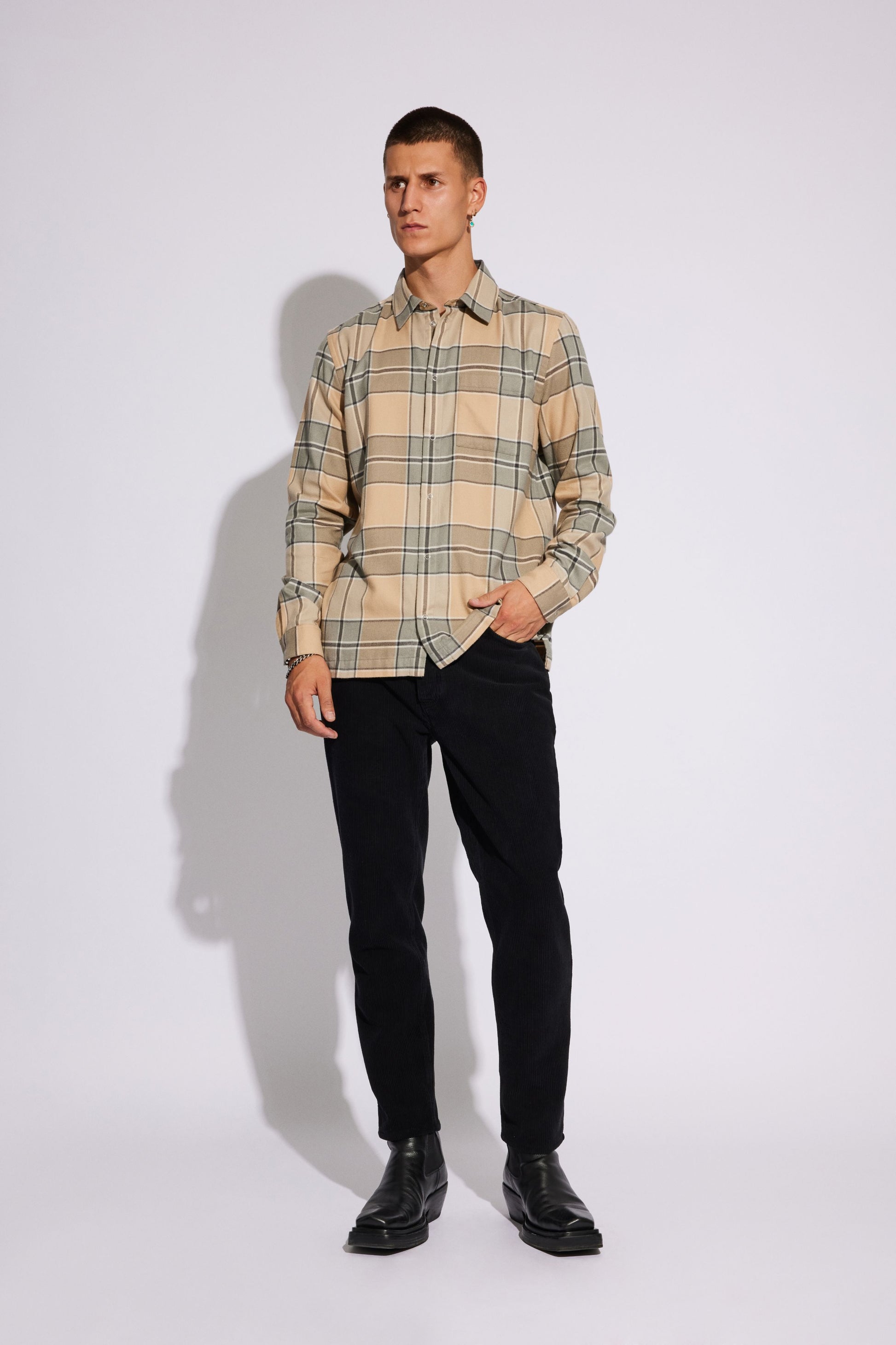 Won Hundred Men Kurt LS Shirt Shirt Laurel Oak Check