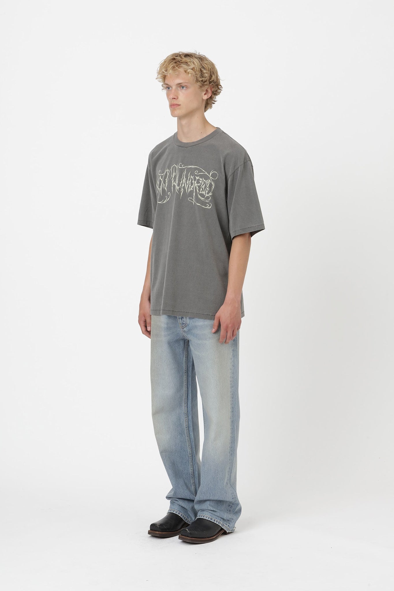 Won Hundred Unisex LA Anniversary T-shirt Washed Black