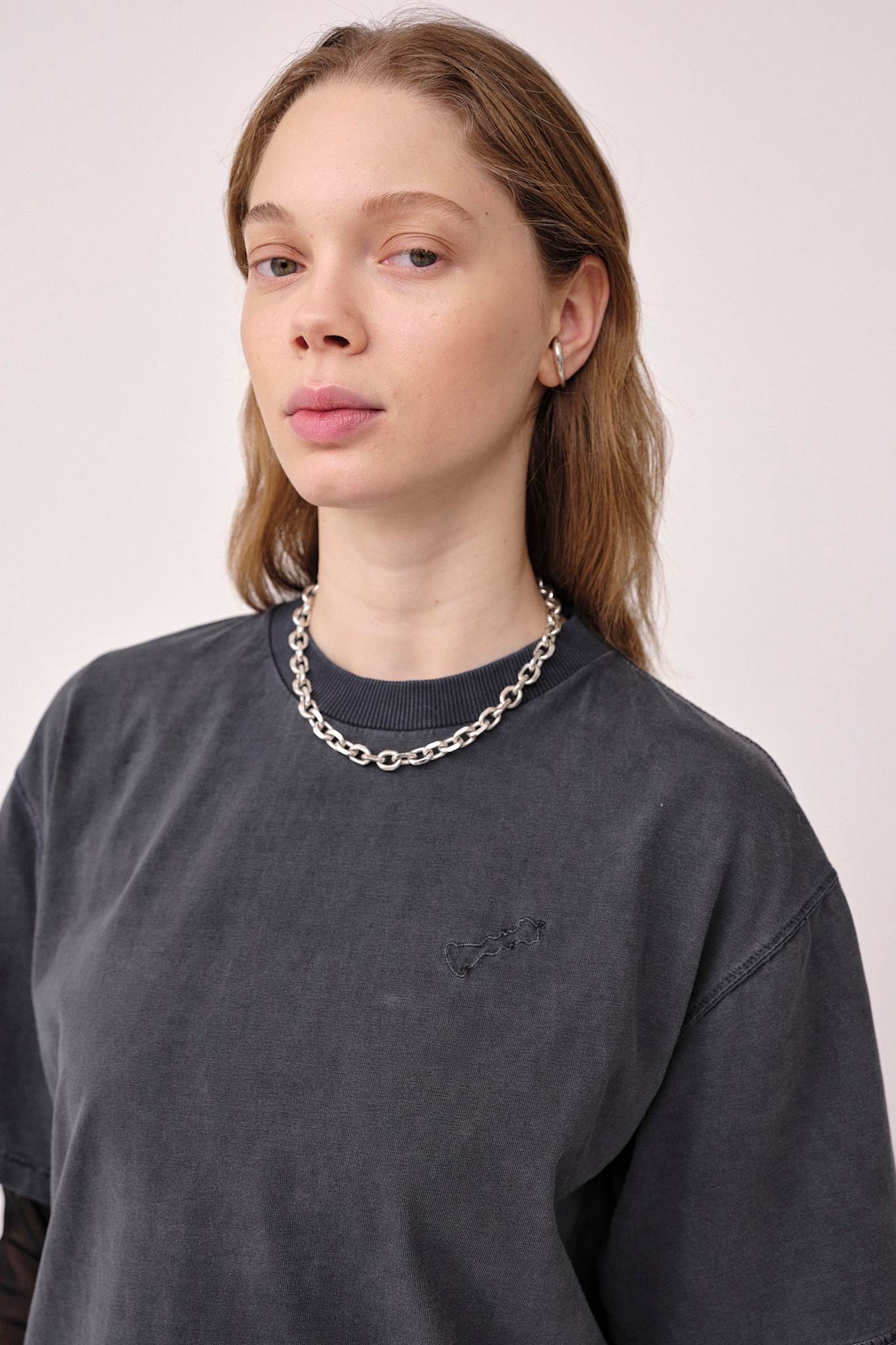 Won Hundred Unisex LA Print Fallen T-shirt Washed Black