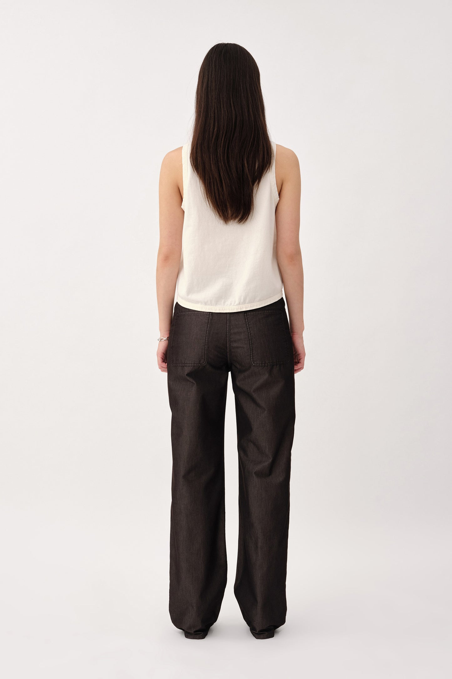 Won Hundred Women Lena Pigment Dye Trousers Black