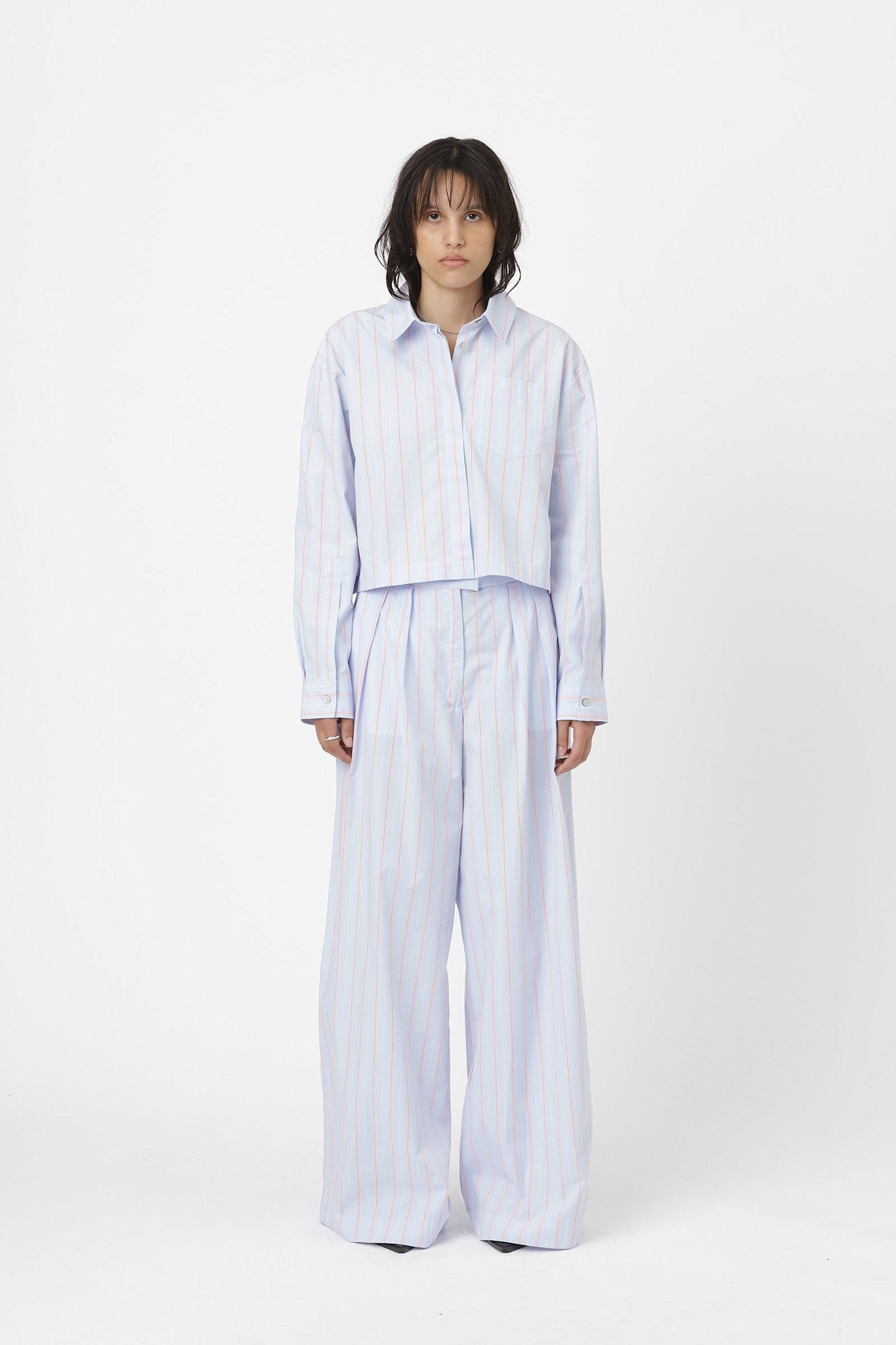 Won Hundred Women Lexington Shirt Shirt Blue Red Stripe