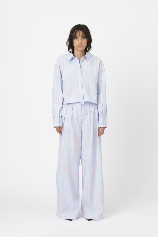 Won Hundred Women Lexington Shirt Shirt Blue Red Stripe