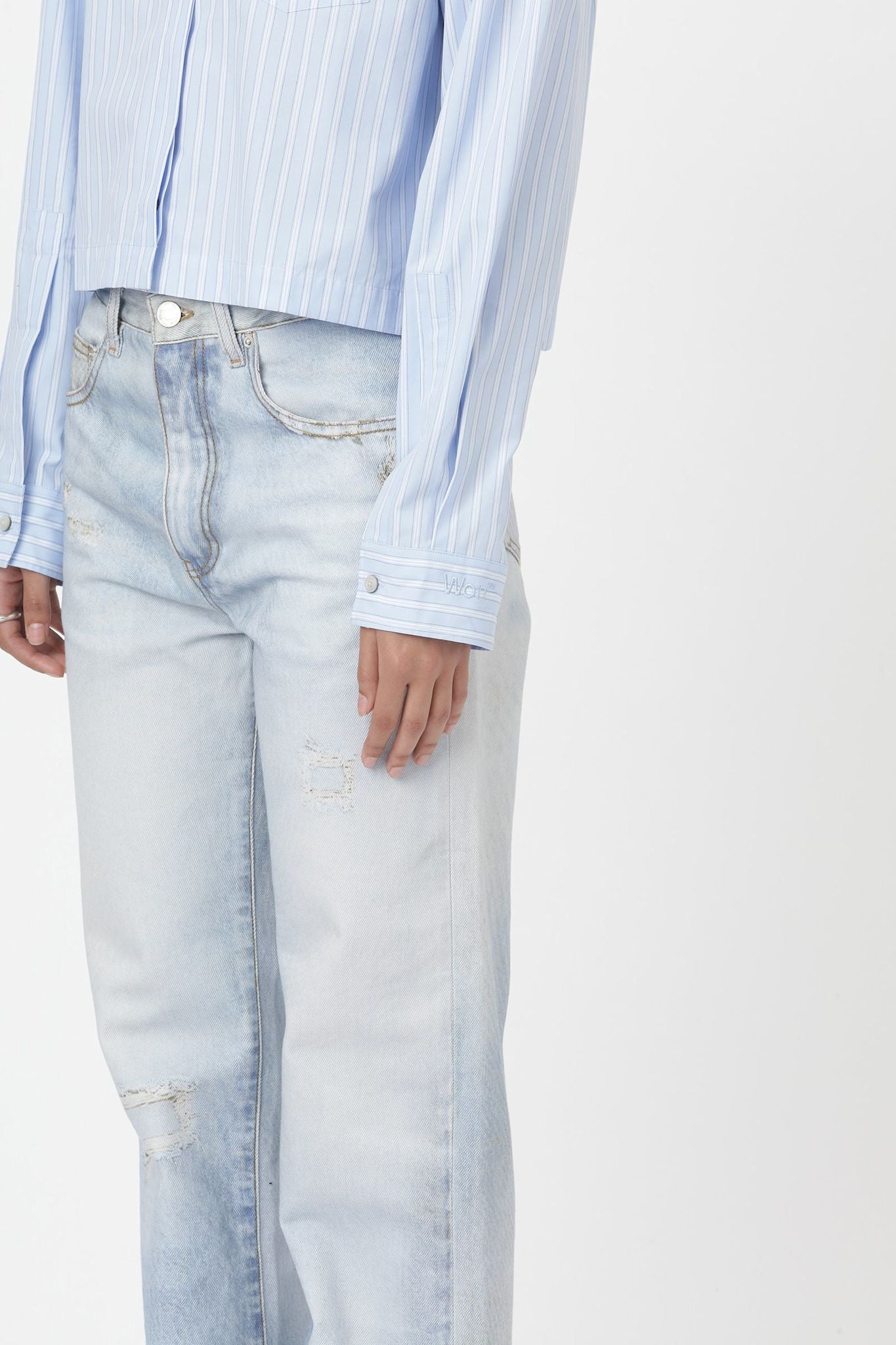 Won Hundred Women Lexington Shirt Shirt Blue Stripe