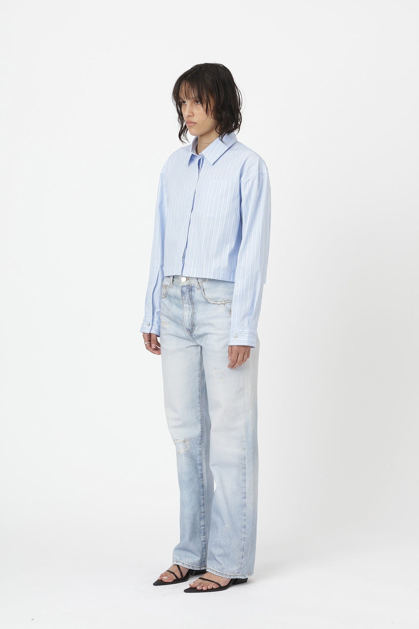 Won Hundred Women Lexington Shirt Shirt Blue Stripe