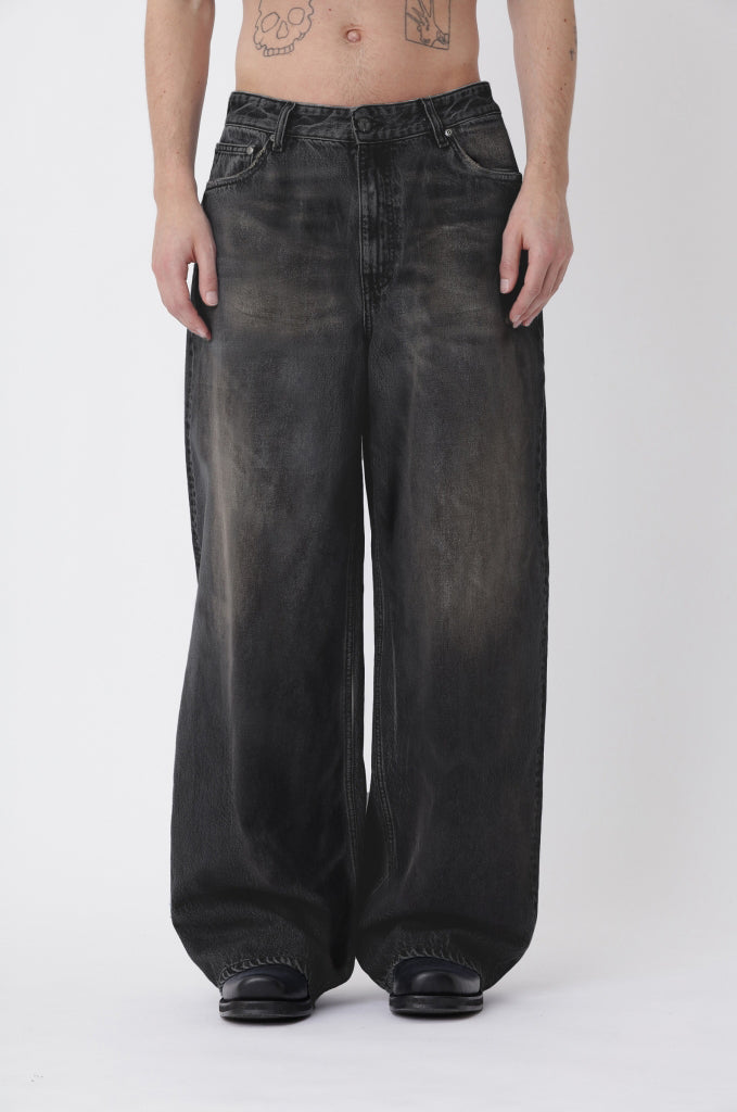 Lyon Coated 80s Black Jeans M - Coated 80s Black