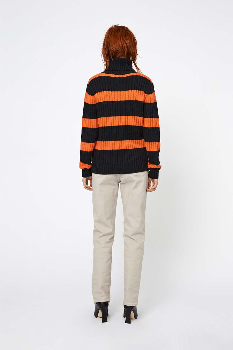 Won Hundred Women Marcia Stripe Knitwear Black Orange Stripe