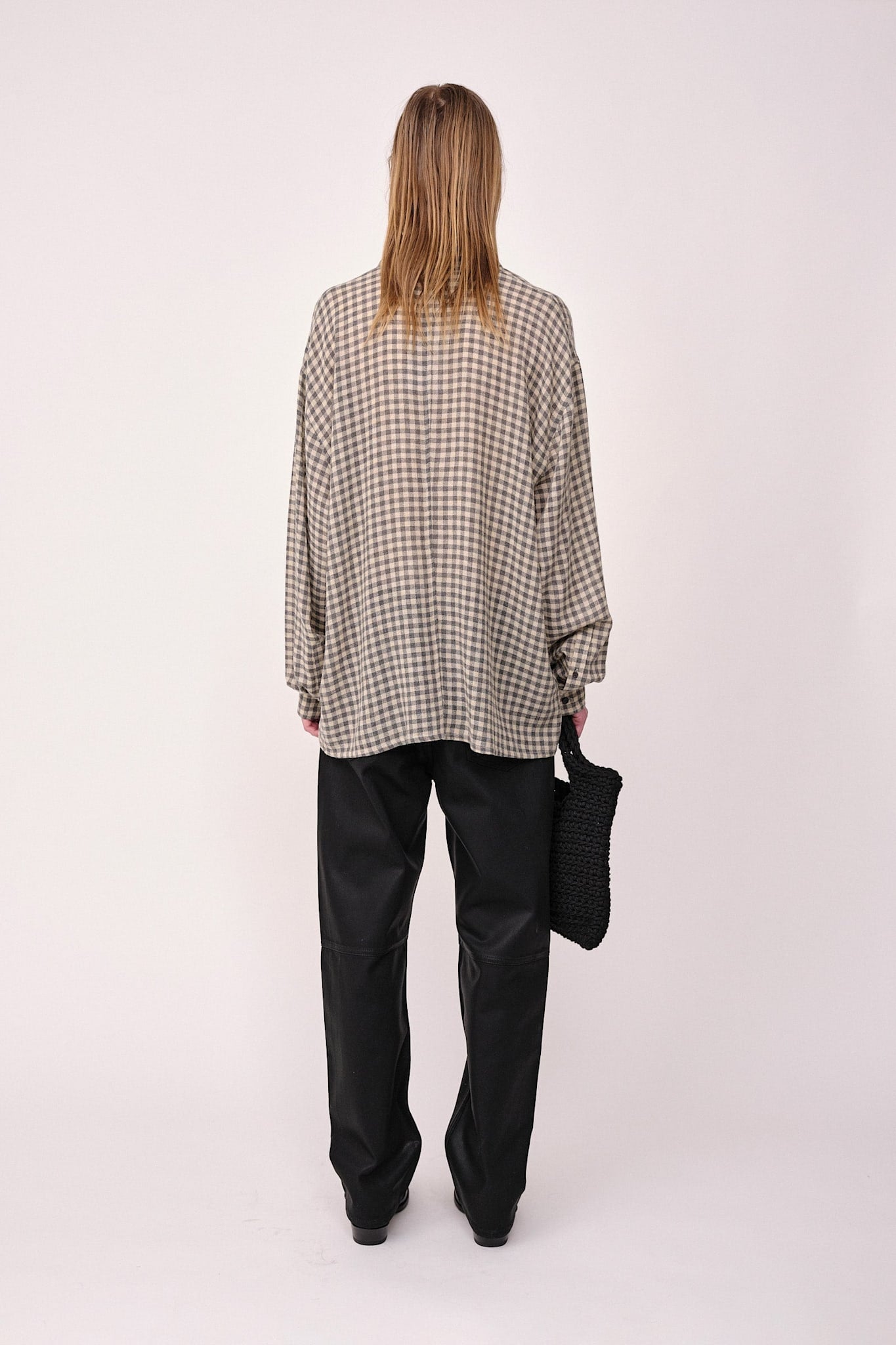 Won Hundred Men Maza Check Shirt Grey Check