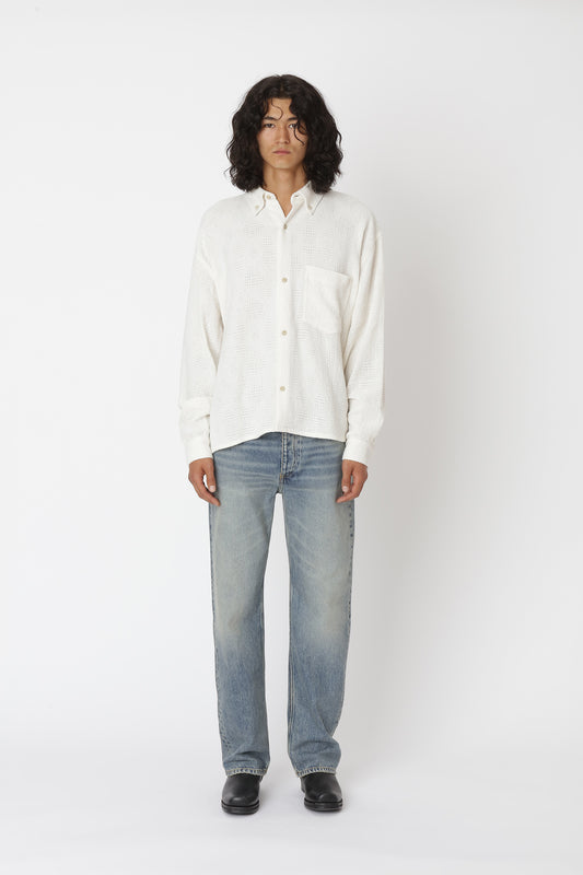 Won Hundred Men Maza Jacquard Shirt Off White