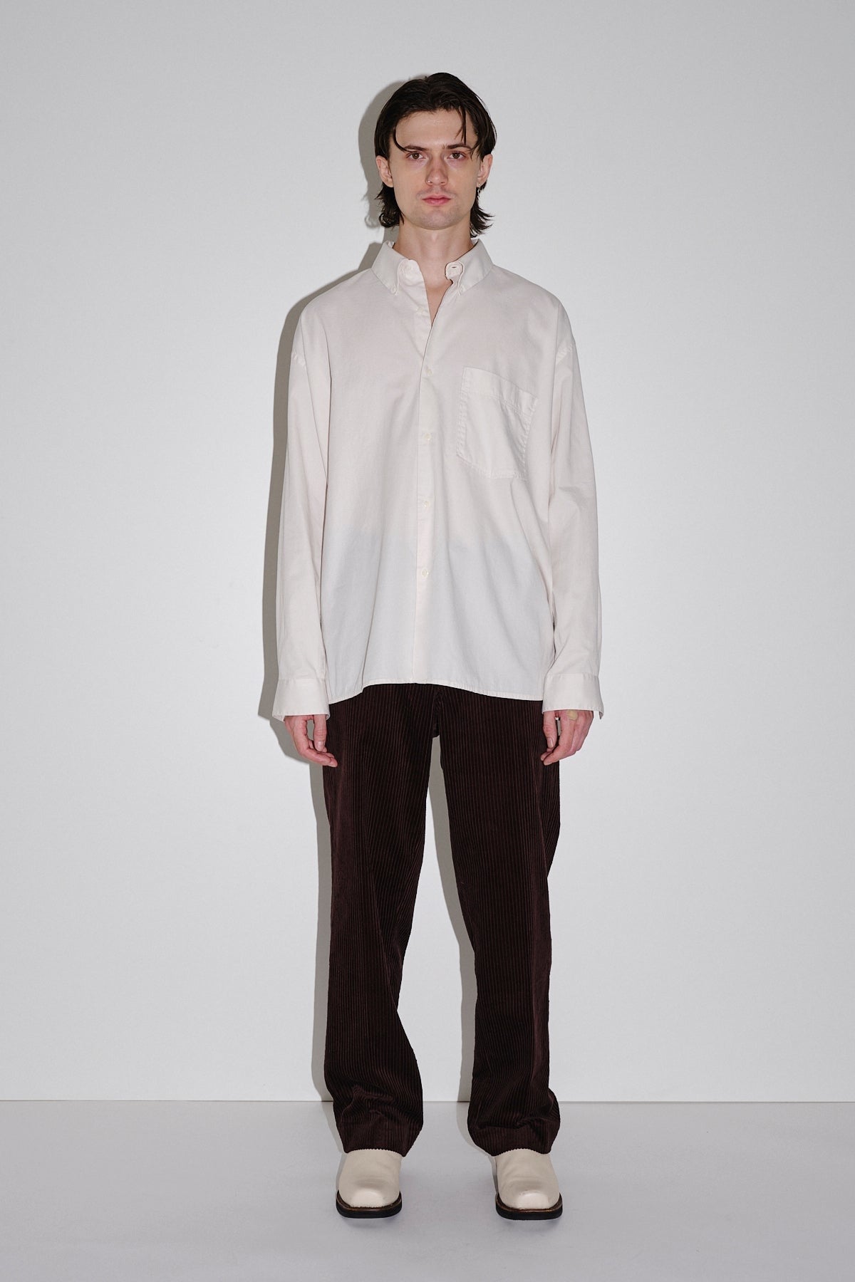 Won Hundred Men Maza Overdye Shirt Jet Stream