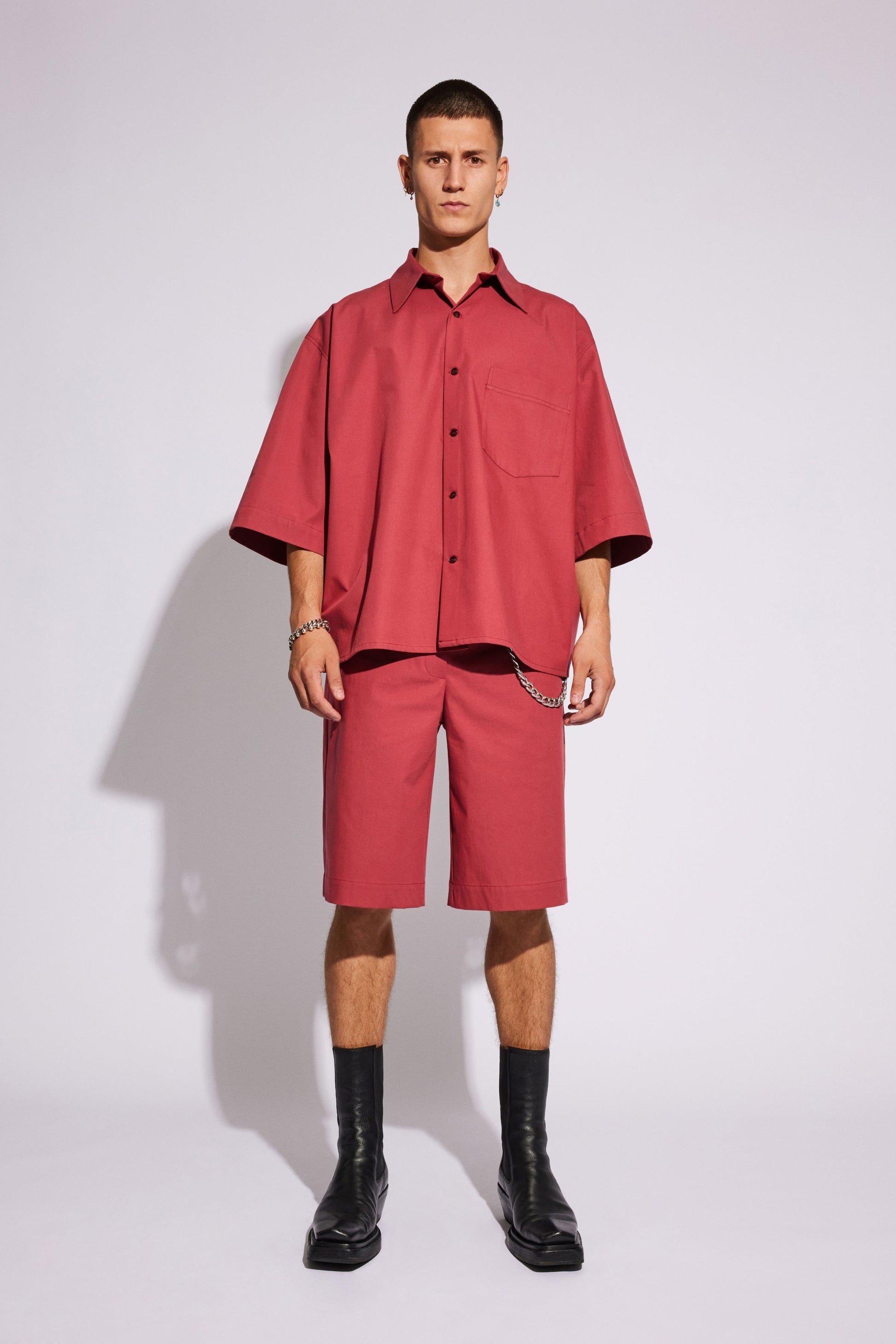 Won Hundred Men Mazwell Shirt Shirt Brick Red