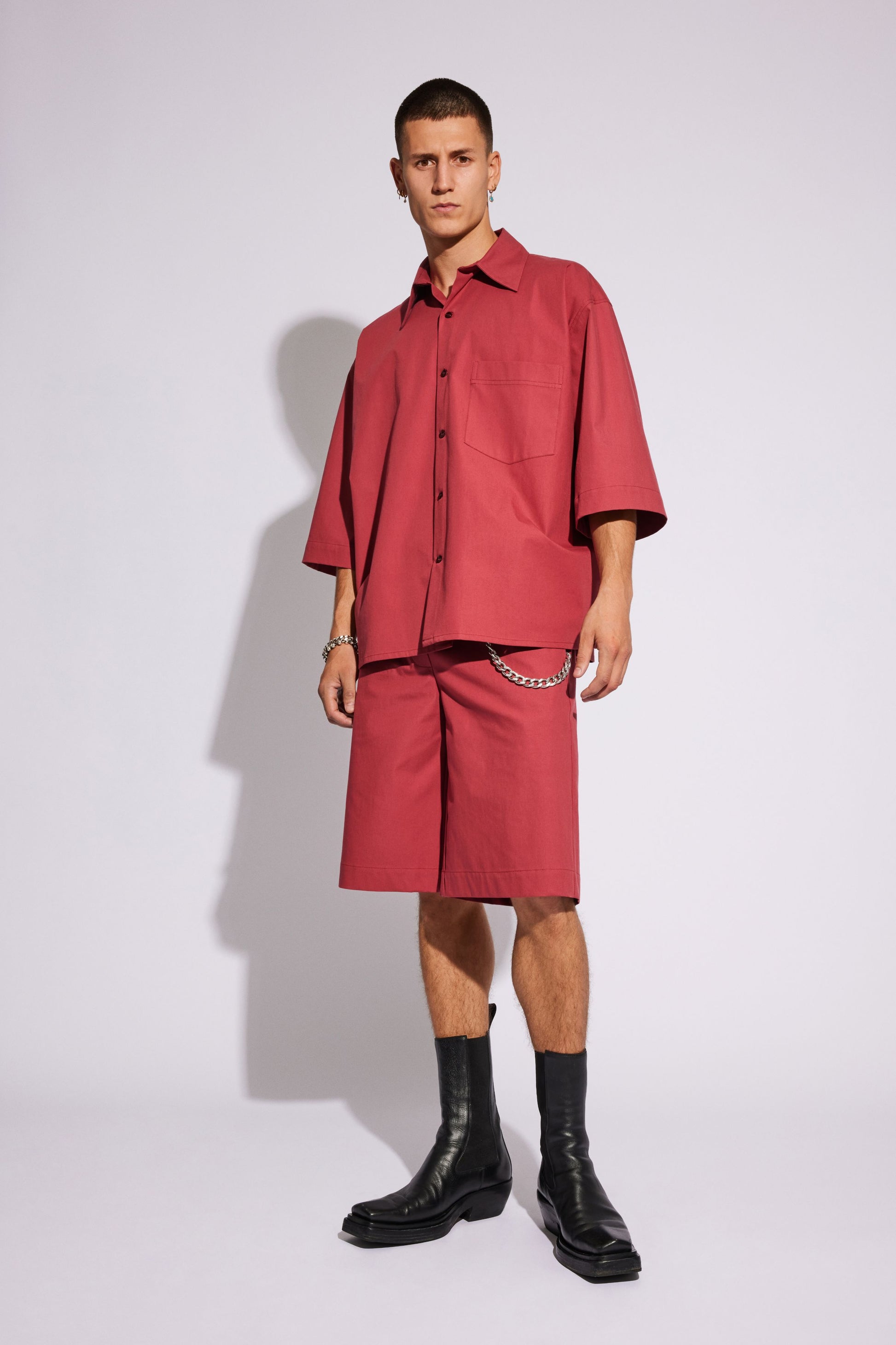 Won Hundred Men Mazwell Shirt Shirt Brick Red