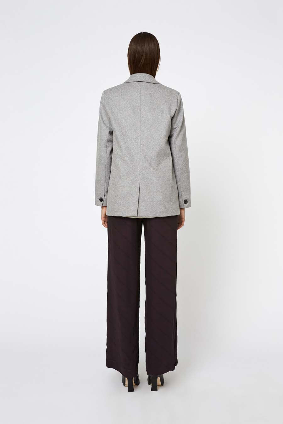 Won Hundred Women Mia Wool Blazer Grey Melange