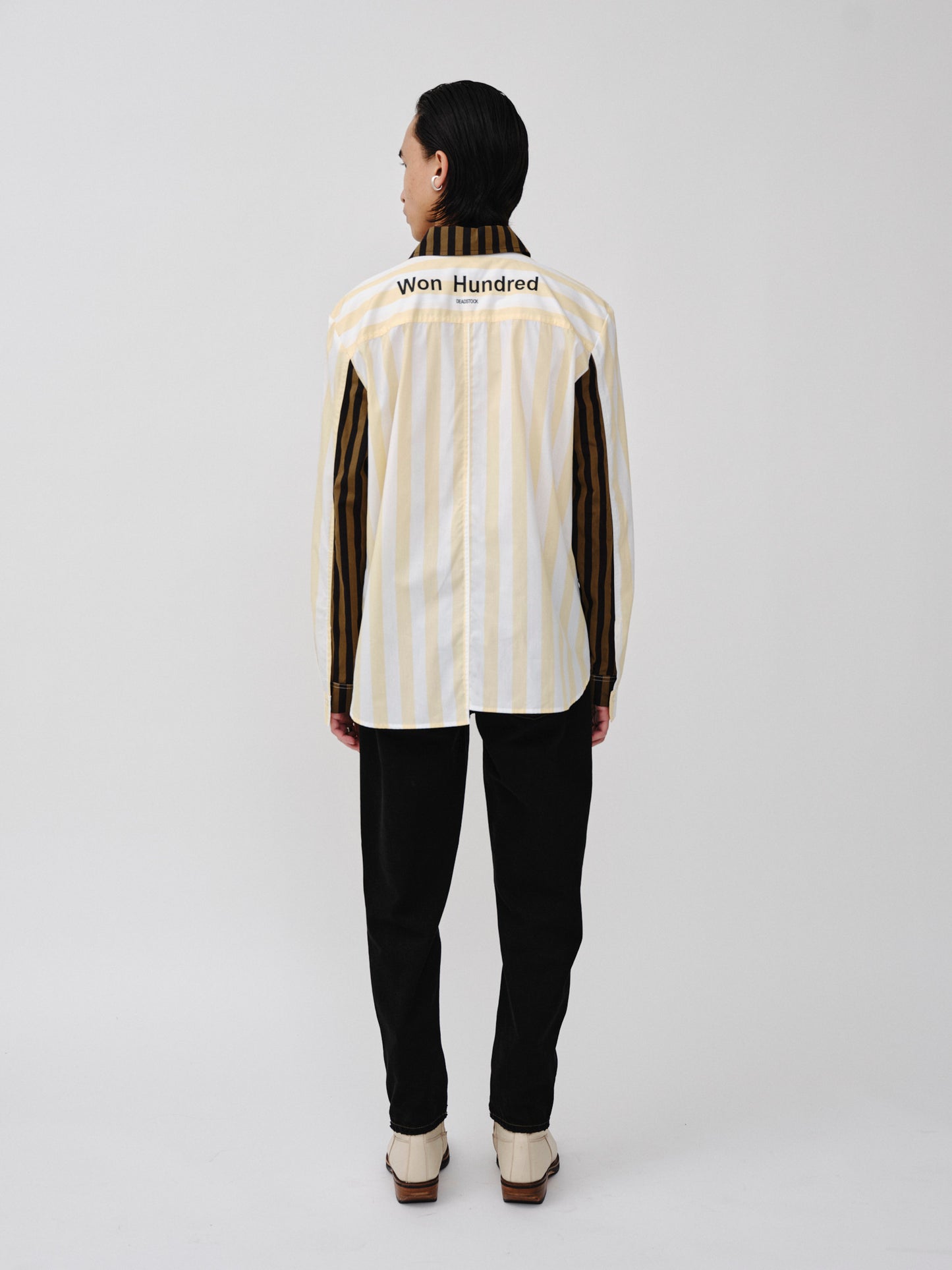 Won Hundred Unisex Milano Shirt Yellow Stripe