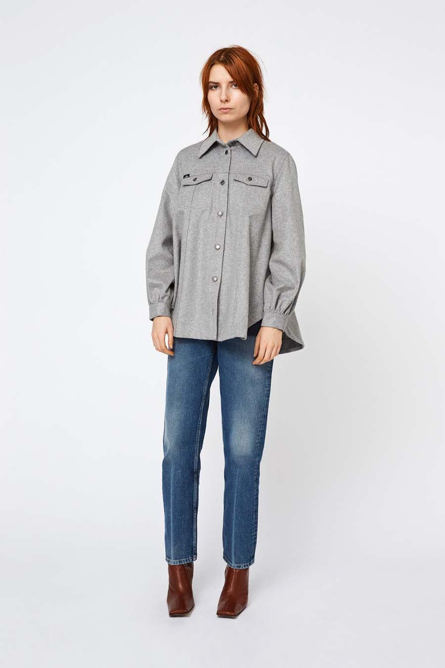 Won Hundred Women Odette Shirt Grey Melange