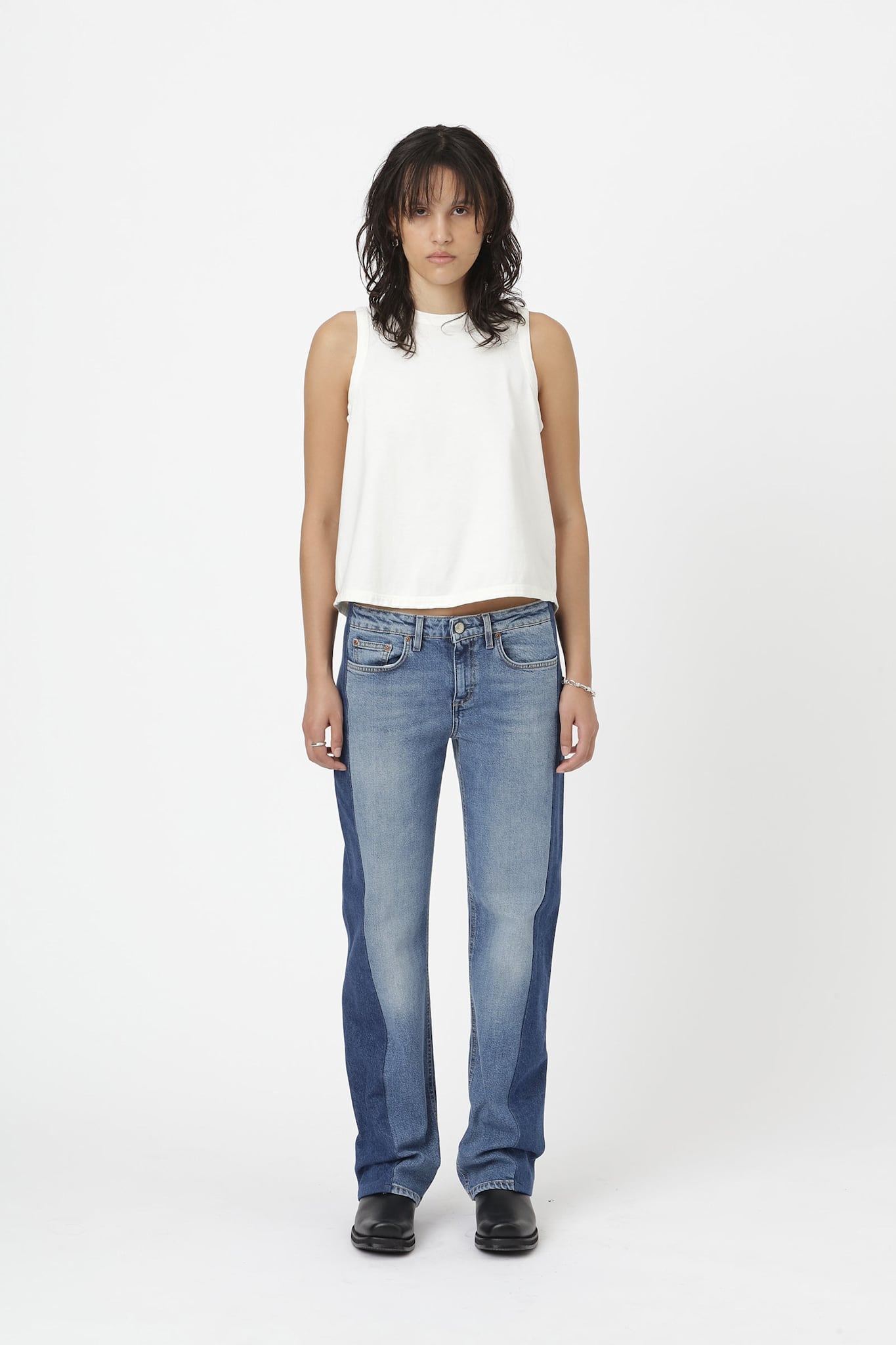 Won Hundred Women Patti Panel Jeans True Blue