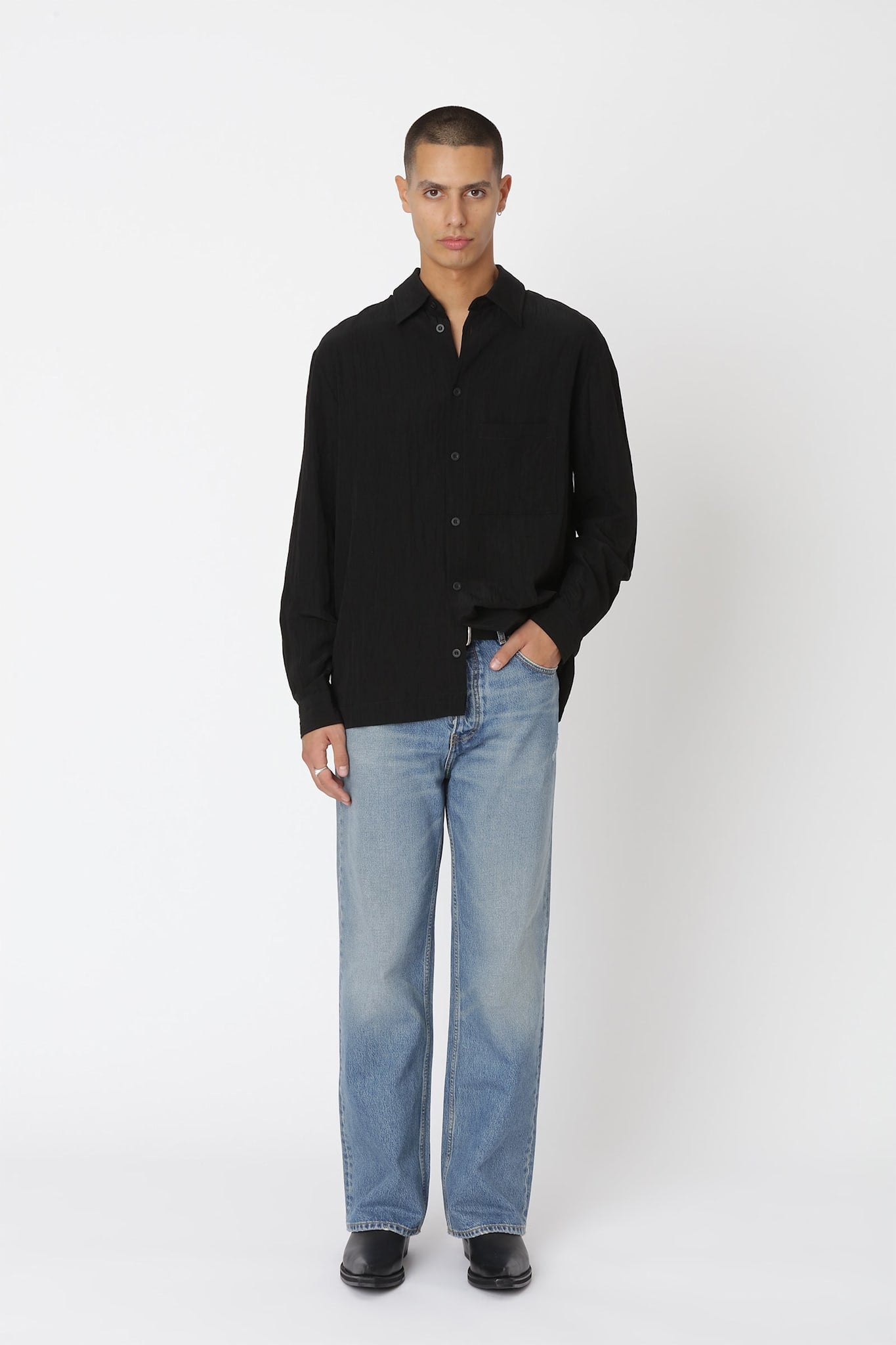 Won Hundred Men Penzo Shirt Shirt Black