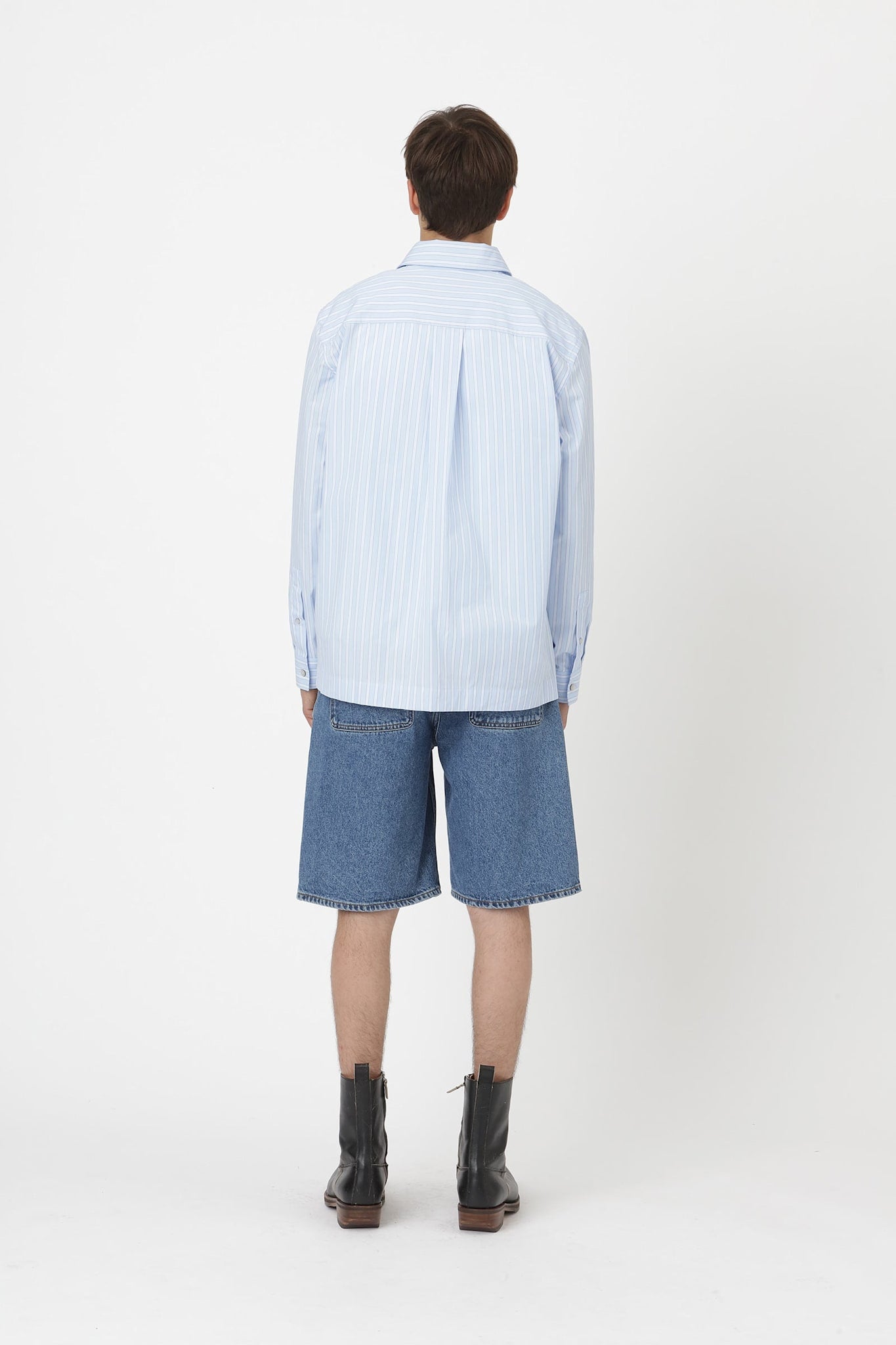 Won Hundred Men Penzo Stripe Shirt Blue Stripe