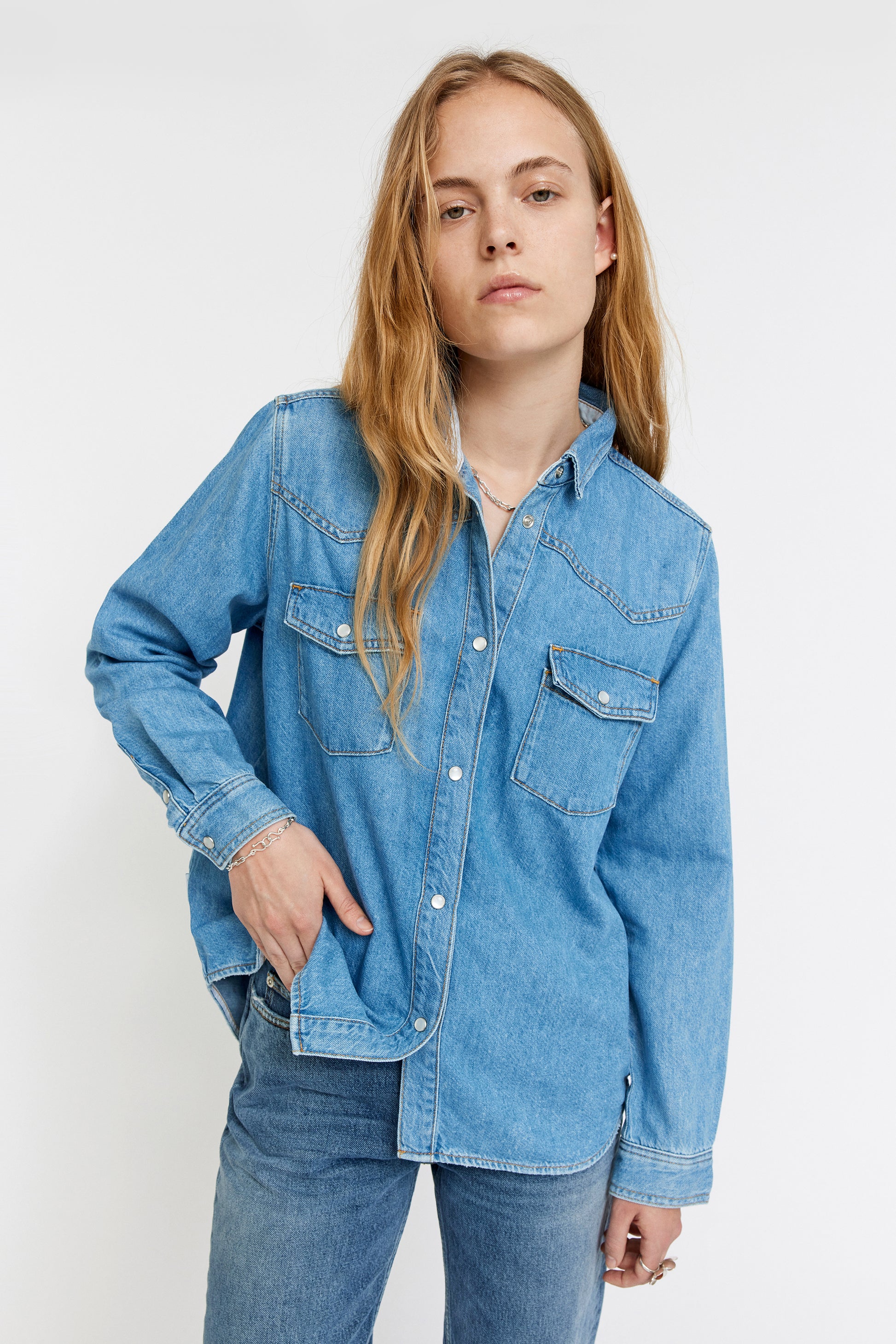 Won Hundred Women Pernilla Shirt Denim Blue